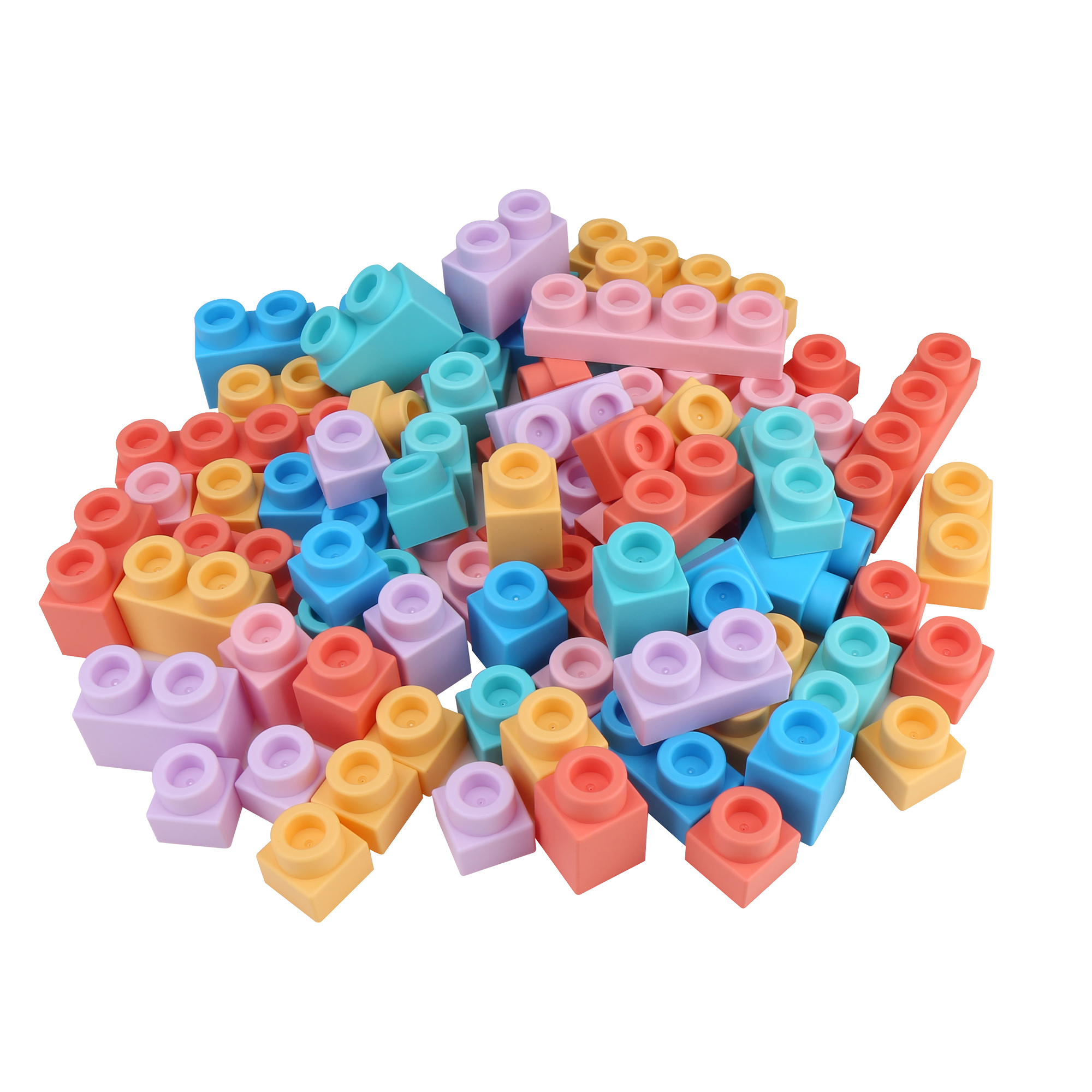 Set di 76 blocchi da costruzione soft  per bambini - baby smile - BABY SMILE