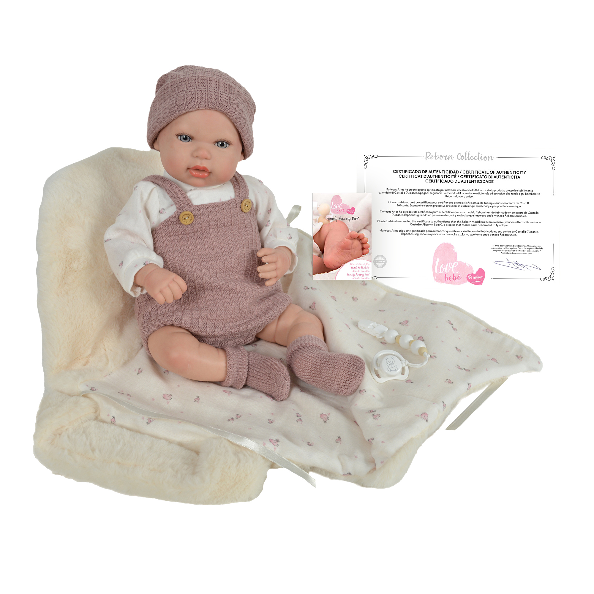 Bambola reborn rosa 45 cm love bebe Toys Center