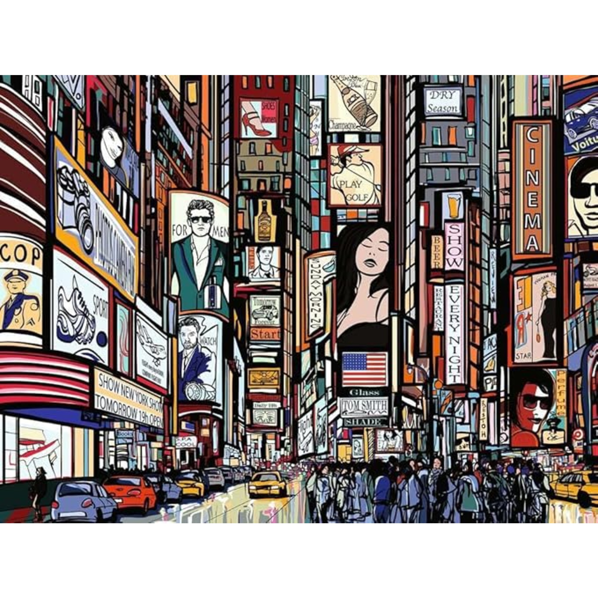 Puzzle 1000 pezzi vivace new york - puzzle ravensburger per adulti - RAVENSBURGER