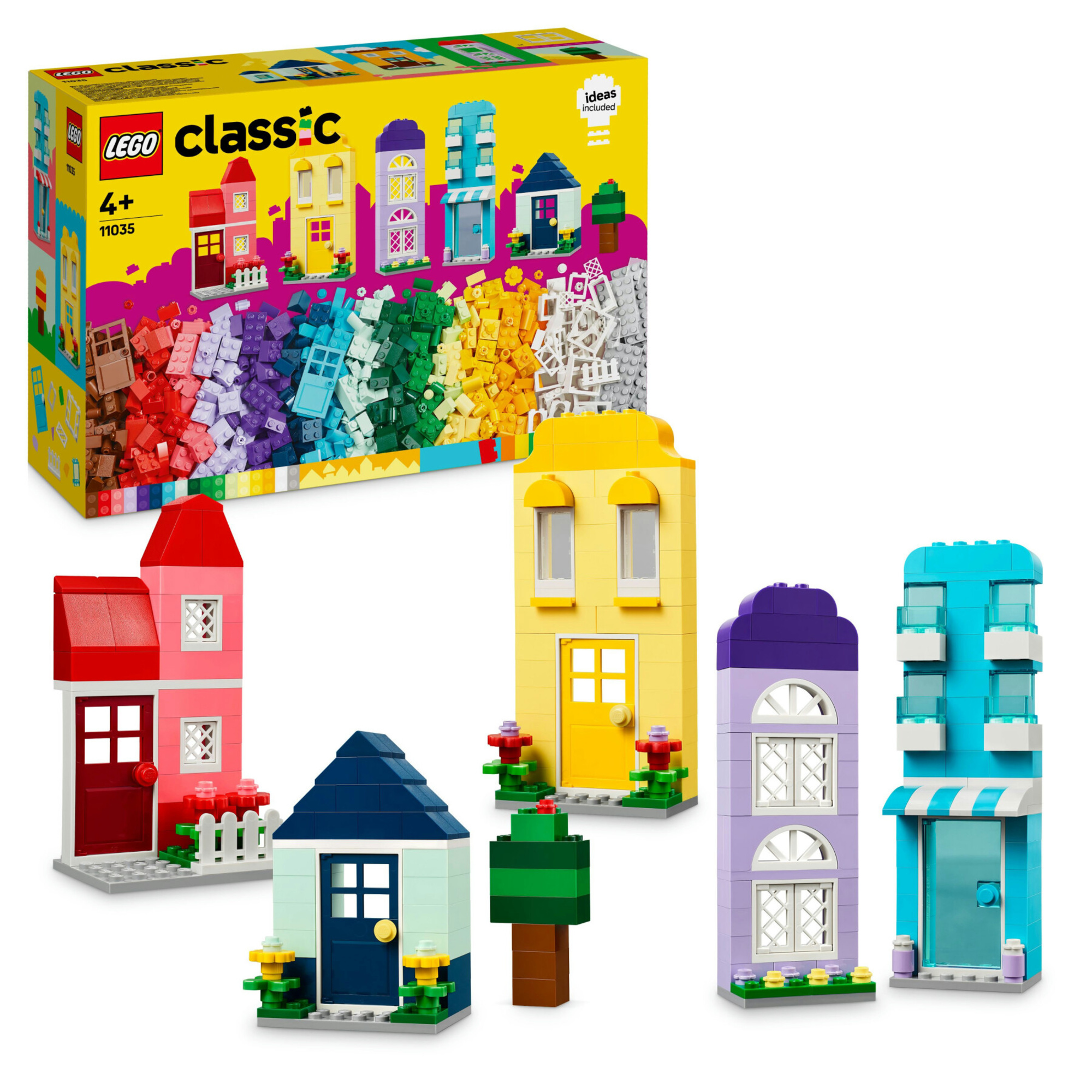 Lego classic 11035 case creative, set costruzioni in mattoncini, giochi per bambini 4+ anni, casa giocattolo con accessori - LEGO CLASSIC