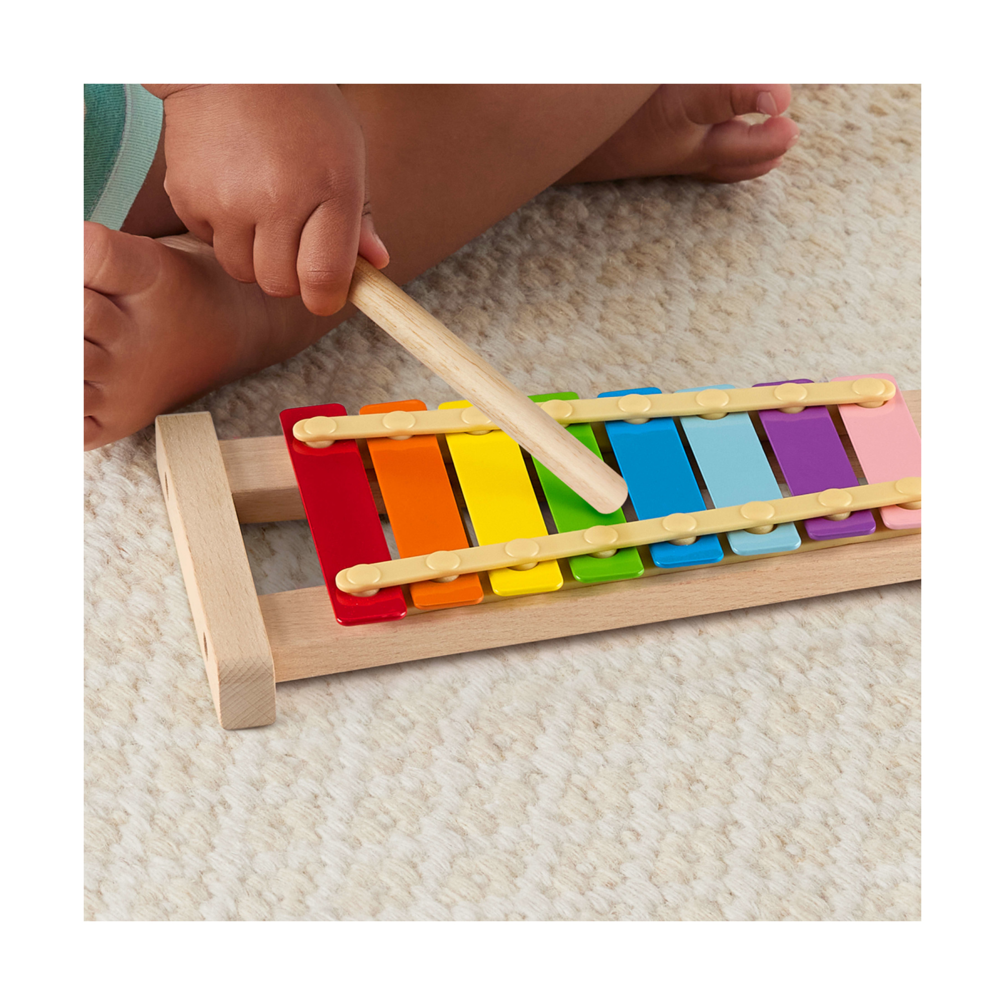 Xilofono in legno - set musicale xilofono e martelletto - fisher-price wood - FISHER-PRICE