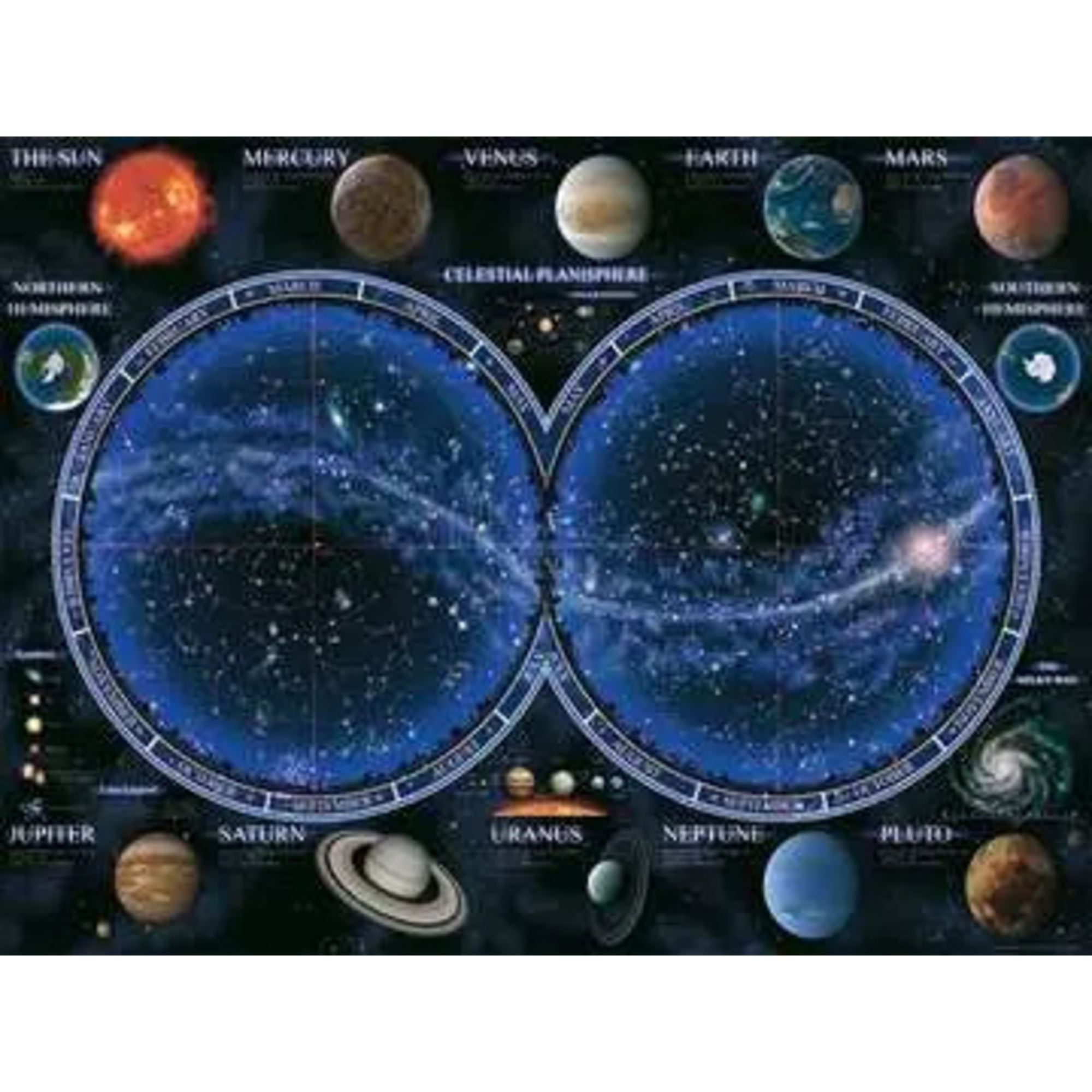 Puzzle ravensburger 1500 pezzi - planisfero celeste - puzzle per adulti - RAVENSBURGER