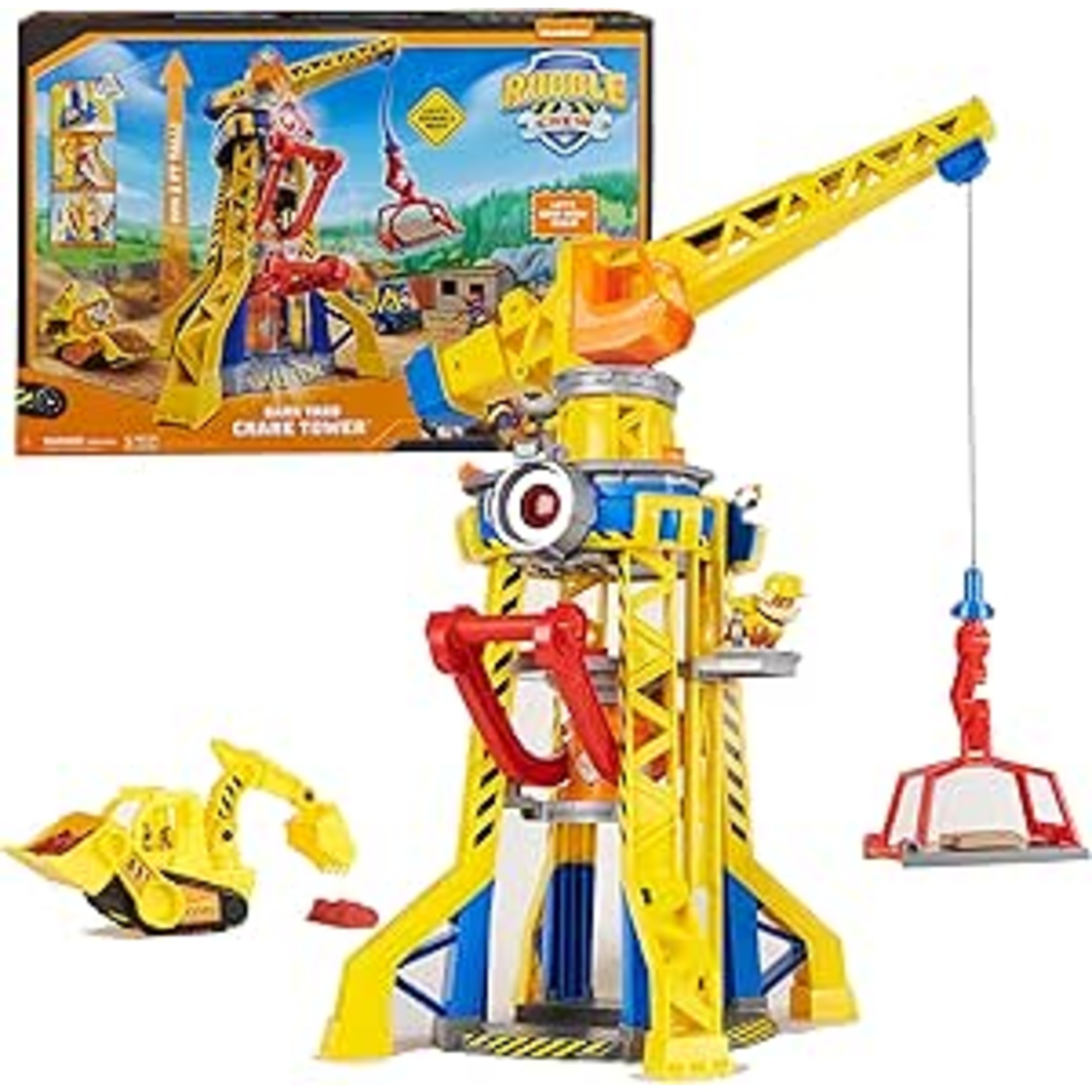 Rubble & crew torre del cantiere generale con luci e suoni - set di gioco con bulldozer e sabbia kinetic per bambini - Paw Patrol