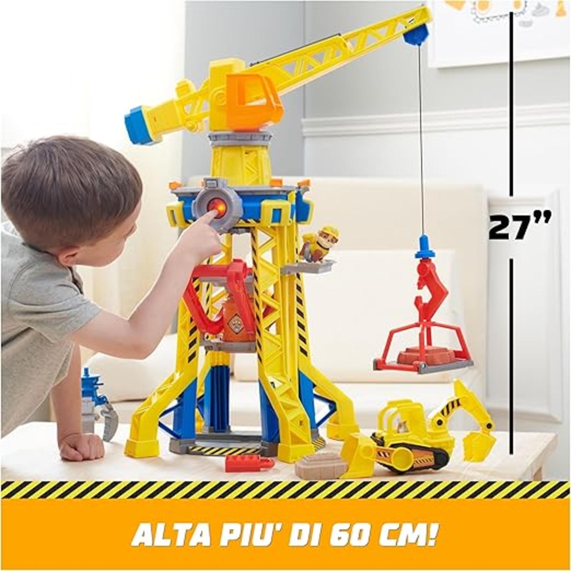 Rubble & crew torre del cantiere generale con luci e suoni - set di gioco con bulldozer e sabbia kinetic per bambini - Paw Patrol