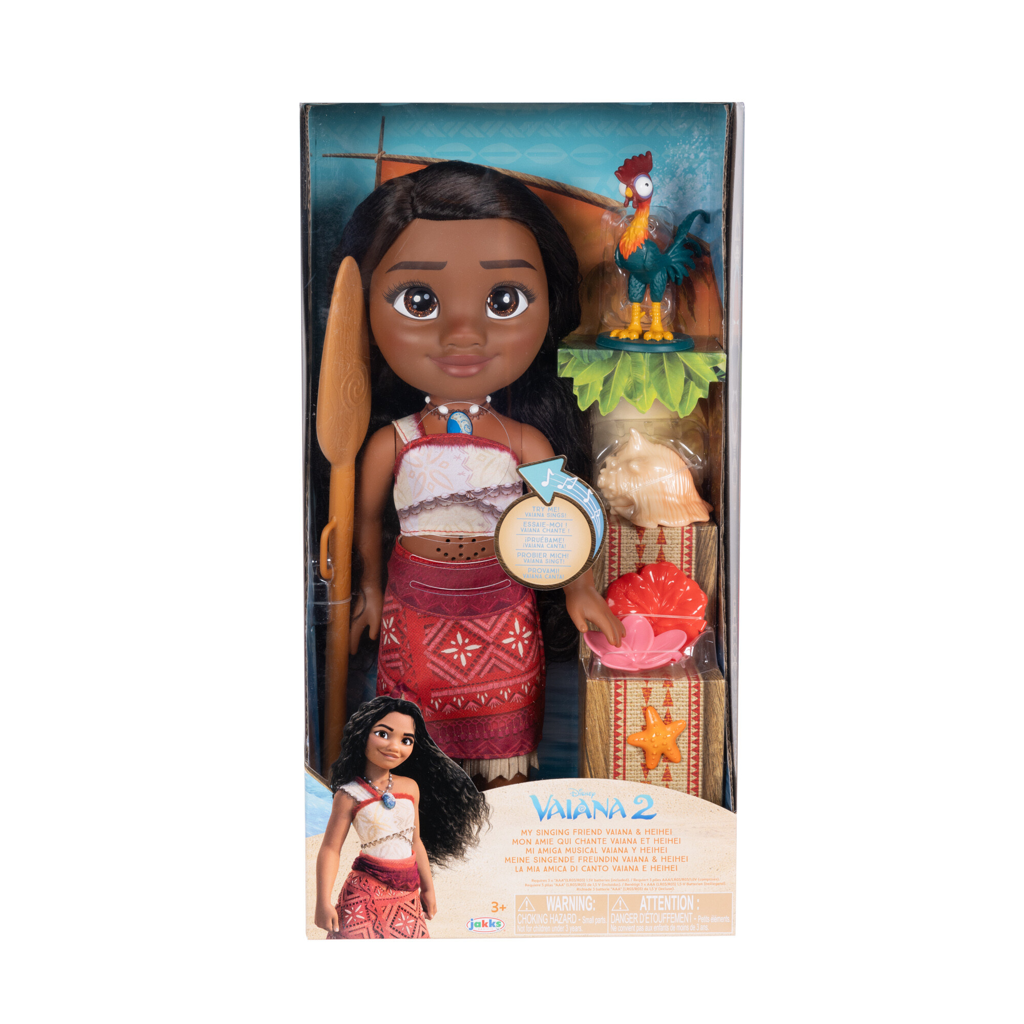 Bambola cantante vaiana 38 cm con la sua voce dal film - disney oceania 2 - DISNEY PRINCESS