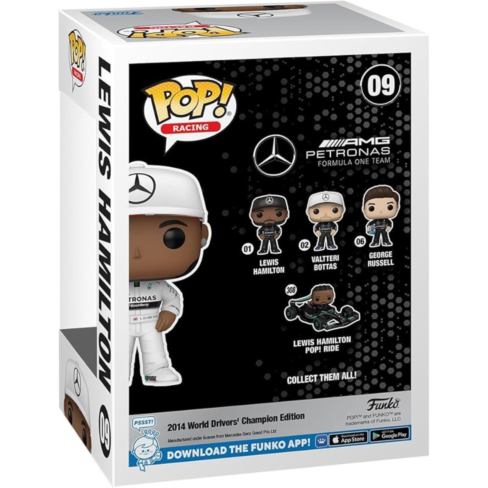 Funko pop - formula 1 - mercedes lewis hamilton - 09 - Funko