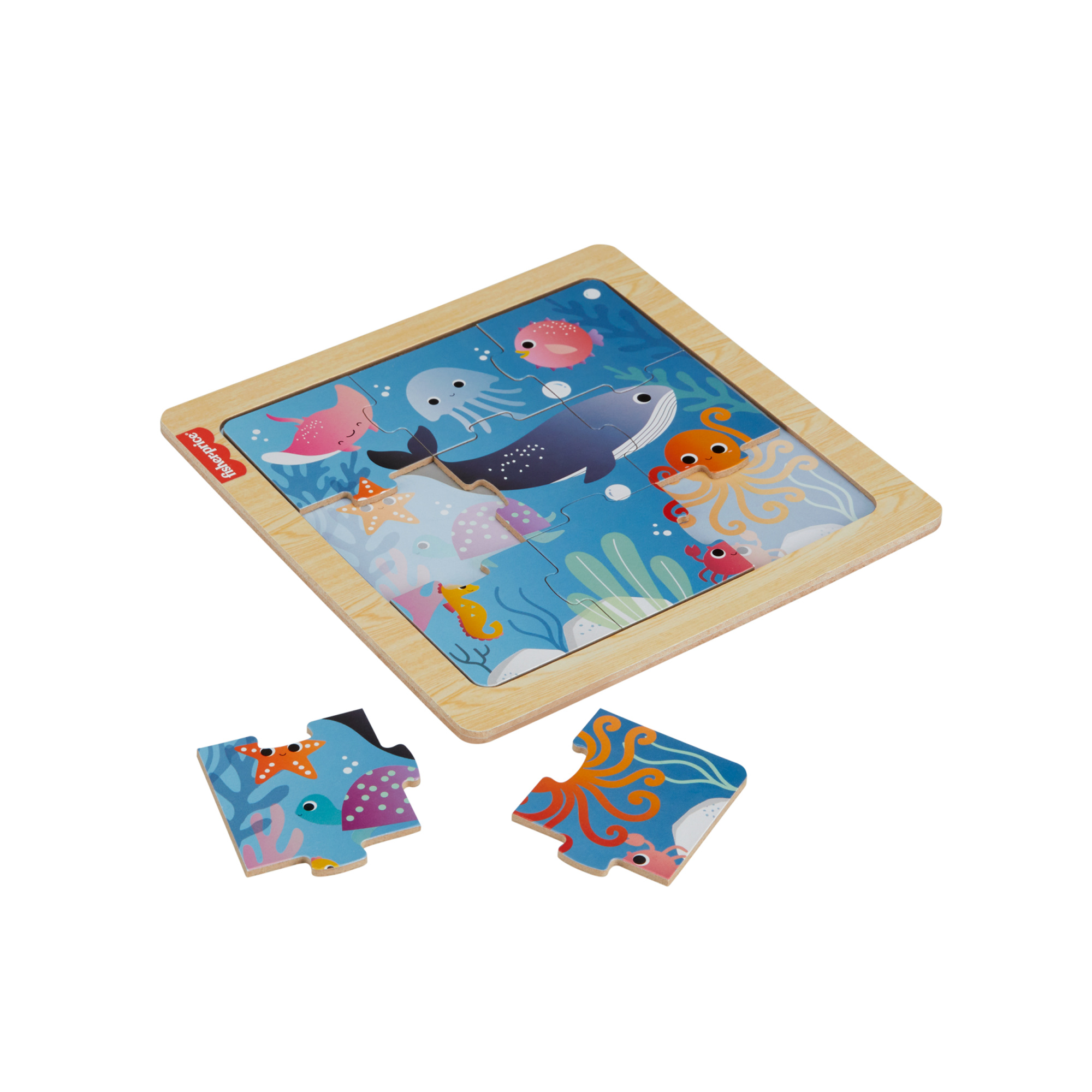 Puzzle in legno a tema spazio, oceano, giungla e musica - fisher-price wood - FISHER PRICE