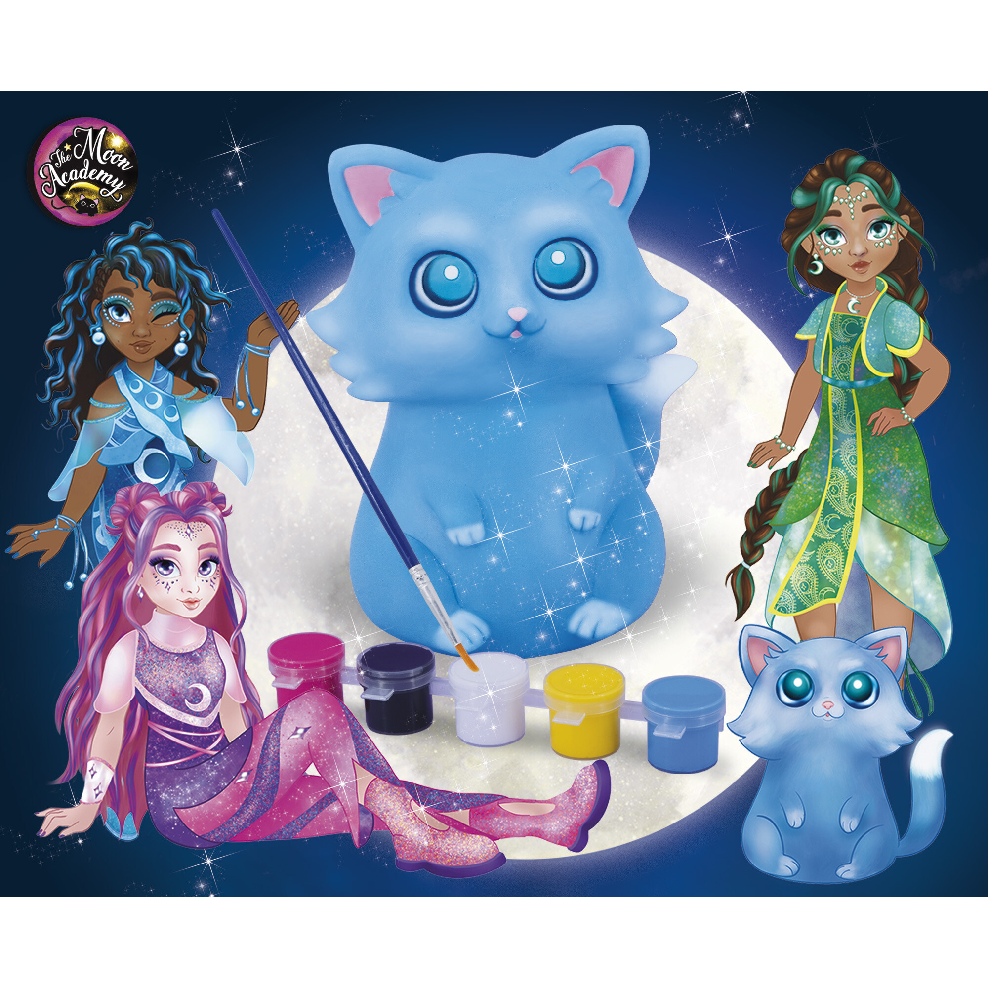 Moon magic art cat - set creativo per bambini  -  the moon academy - lisciani - LISCIANI