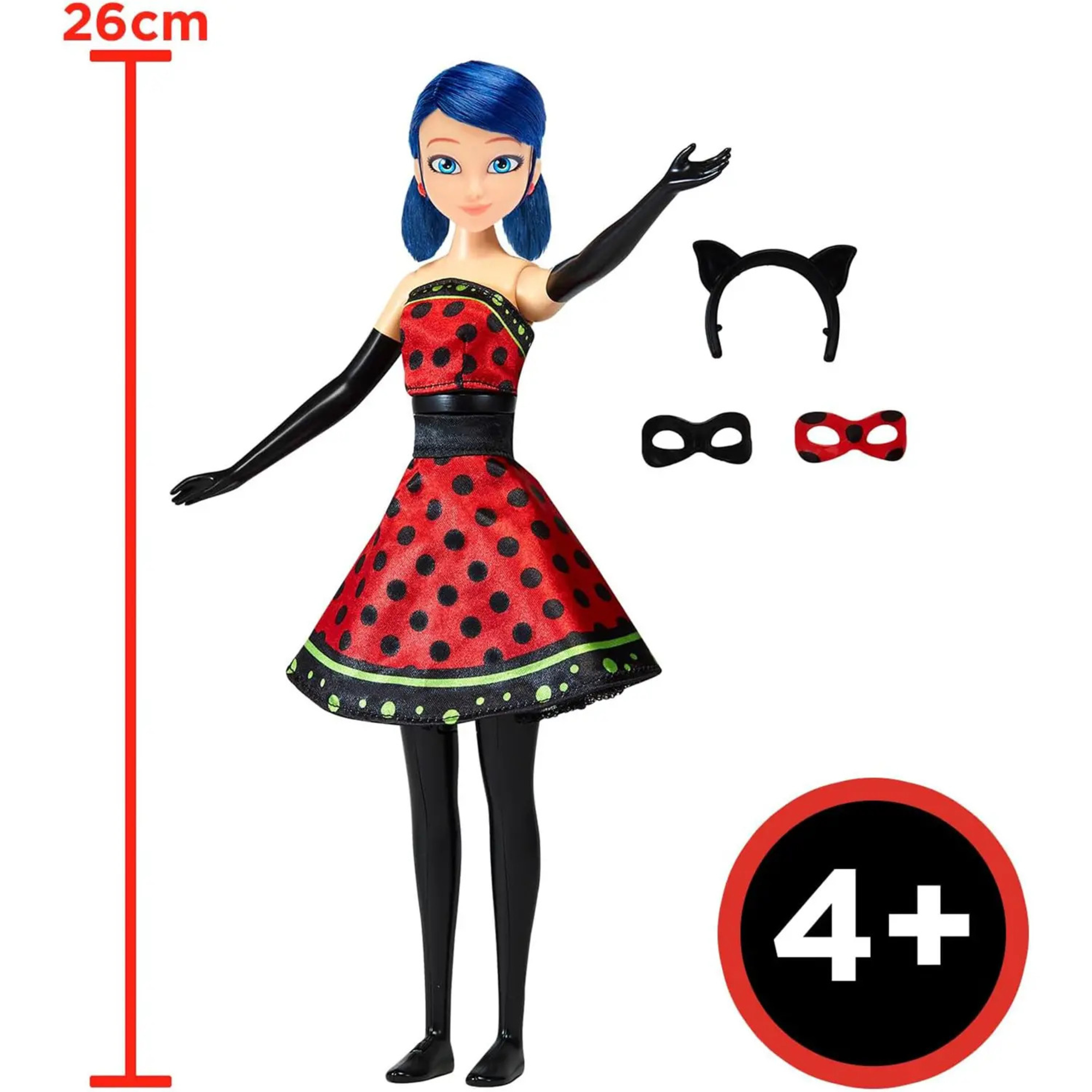 Miraculous bambola ladybug trasformazione 2 in 1 - lady noire e bugnoire - +3 anni - MIRACOLOUS