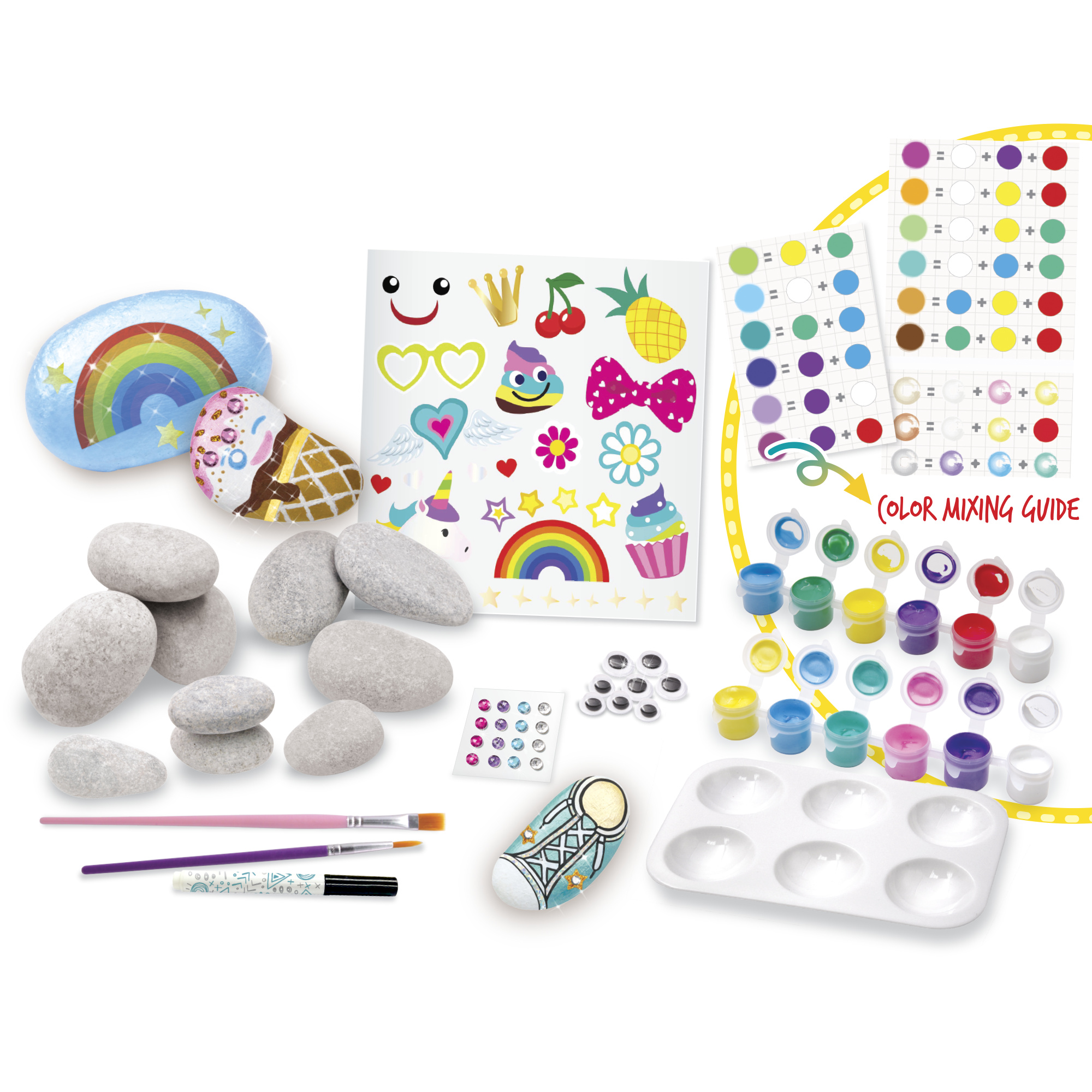 Kit creativo di rock painting - trasforma sassi in capolavori artistici - crea mania - CREA MANIA