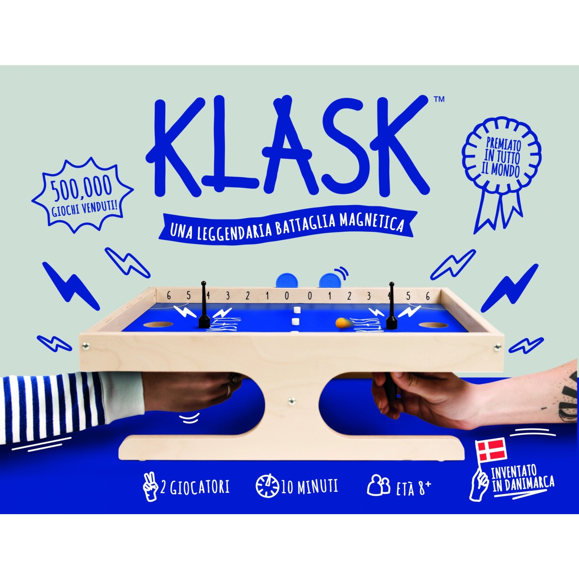 Klask - gioco da tavolo per la famiglia, adulti e bambini - adulti e bambini - 