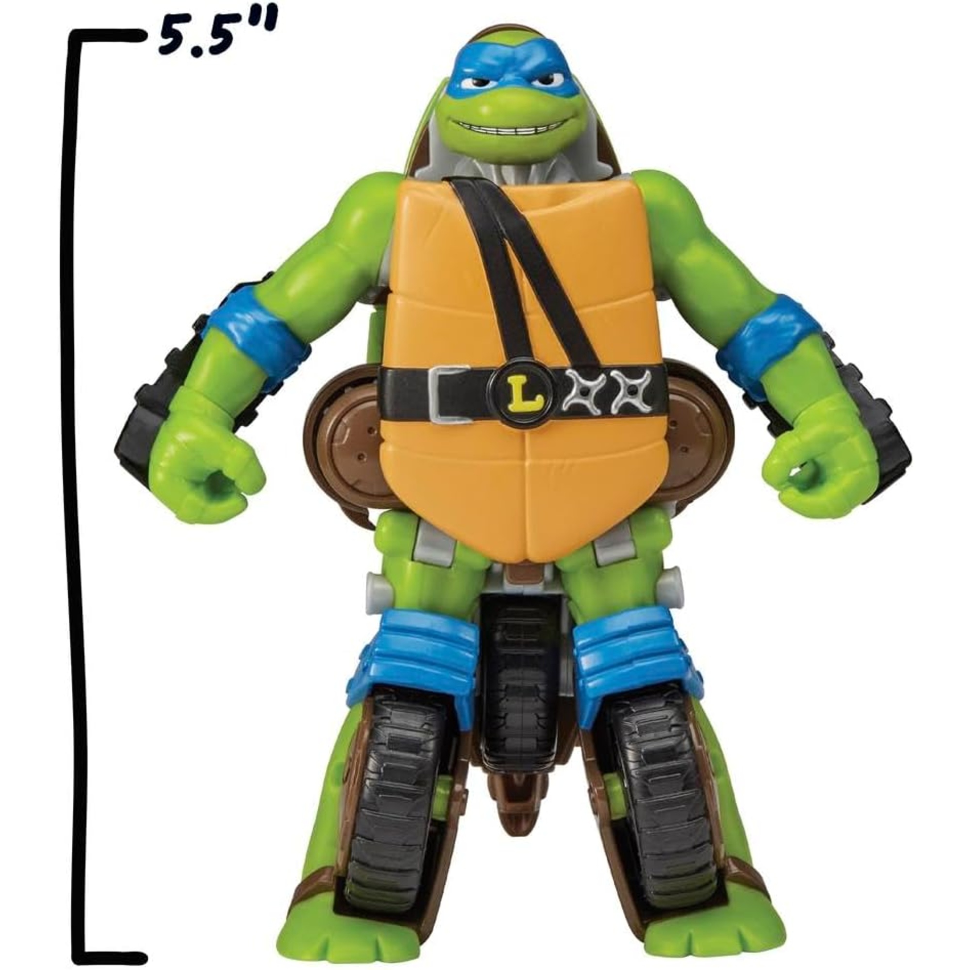 Veicolo leonarod tartarughe ninja caos mutante - moto trasformabile in action figure raffaello - 15 cm - per bambini dai 4 anni - GIOCHI PREZIOSI