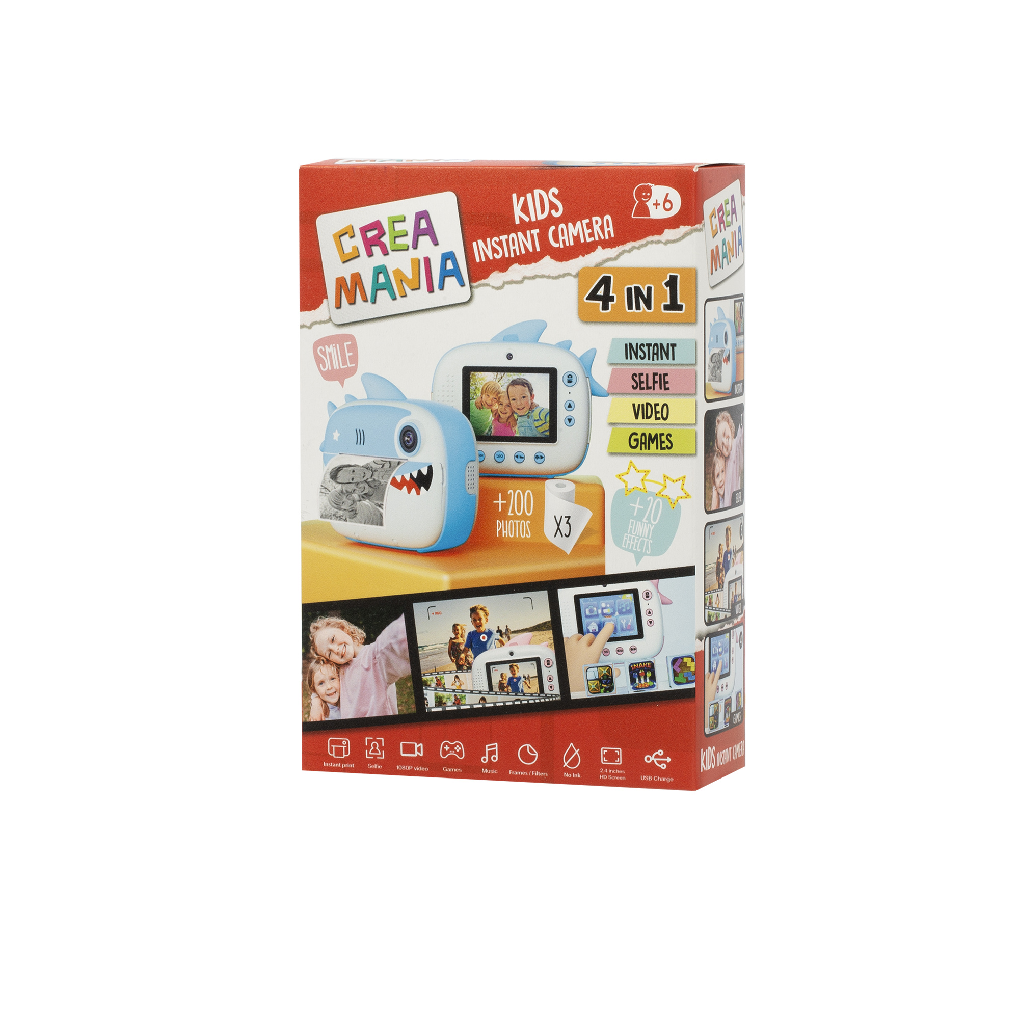 Fotocamera bambini instant kids camera - 6a+ -  crea mania - CREAMANIA