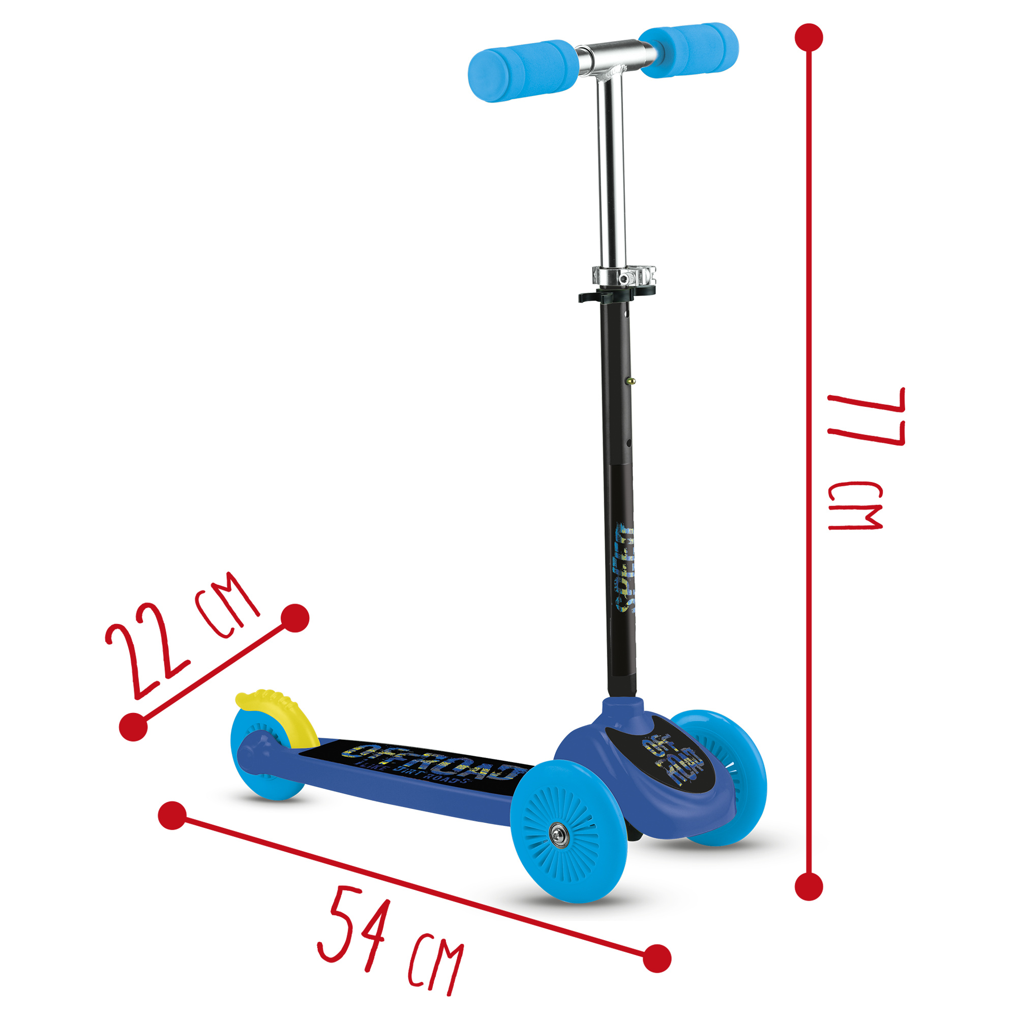 Monopattino 3 ruote - twist & roll - blu - SUN&SPORT