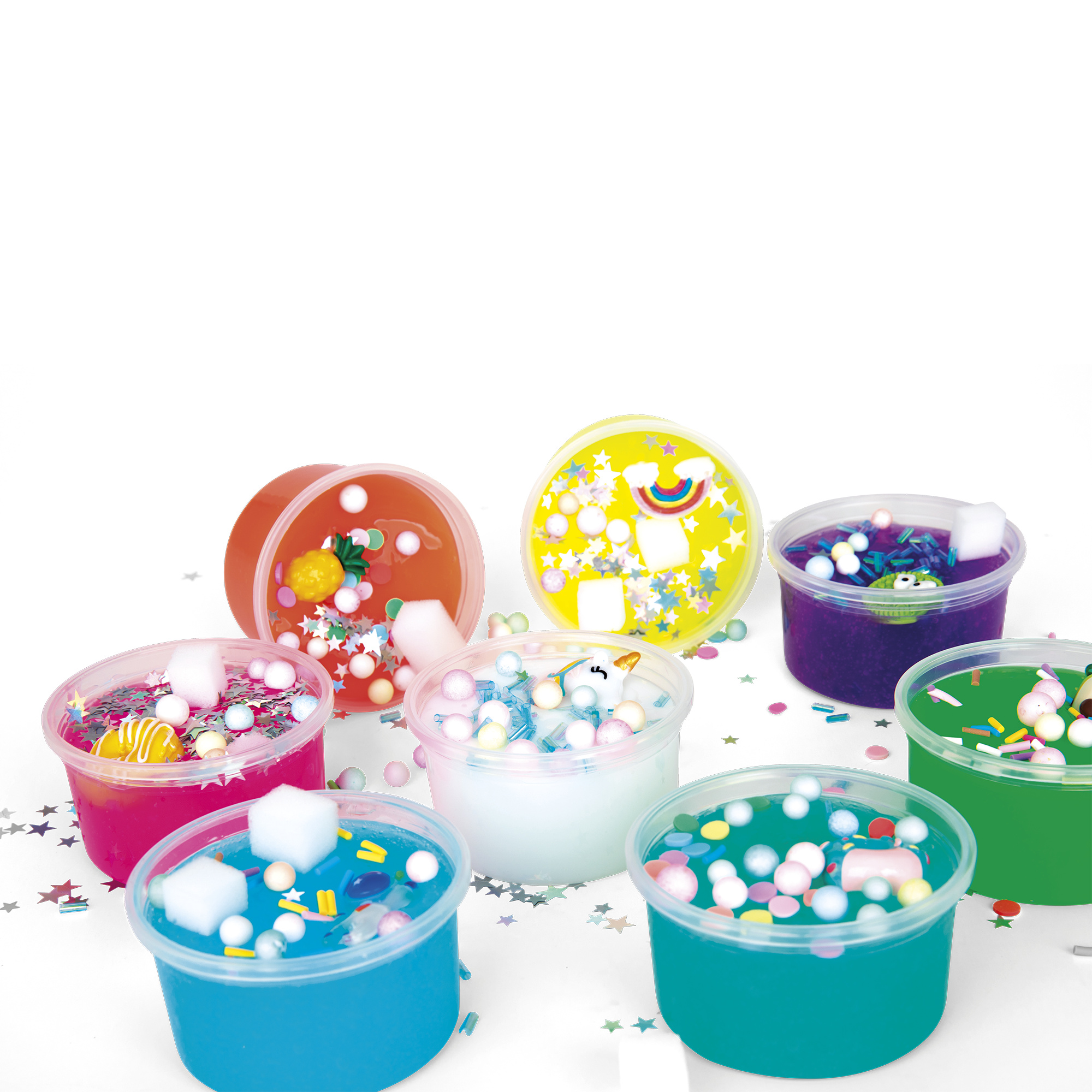 Squish & mix bomb - set creativo di slime e butter dough con decorazioni - crea mania - SUPERSTAR