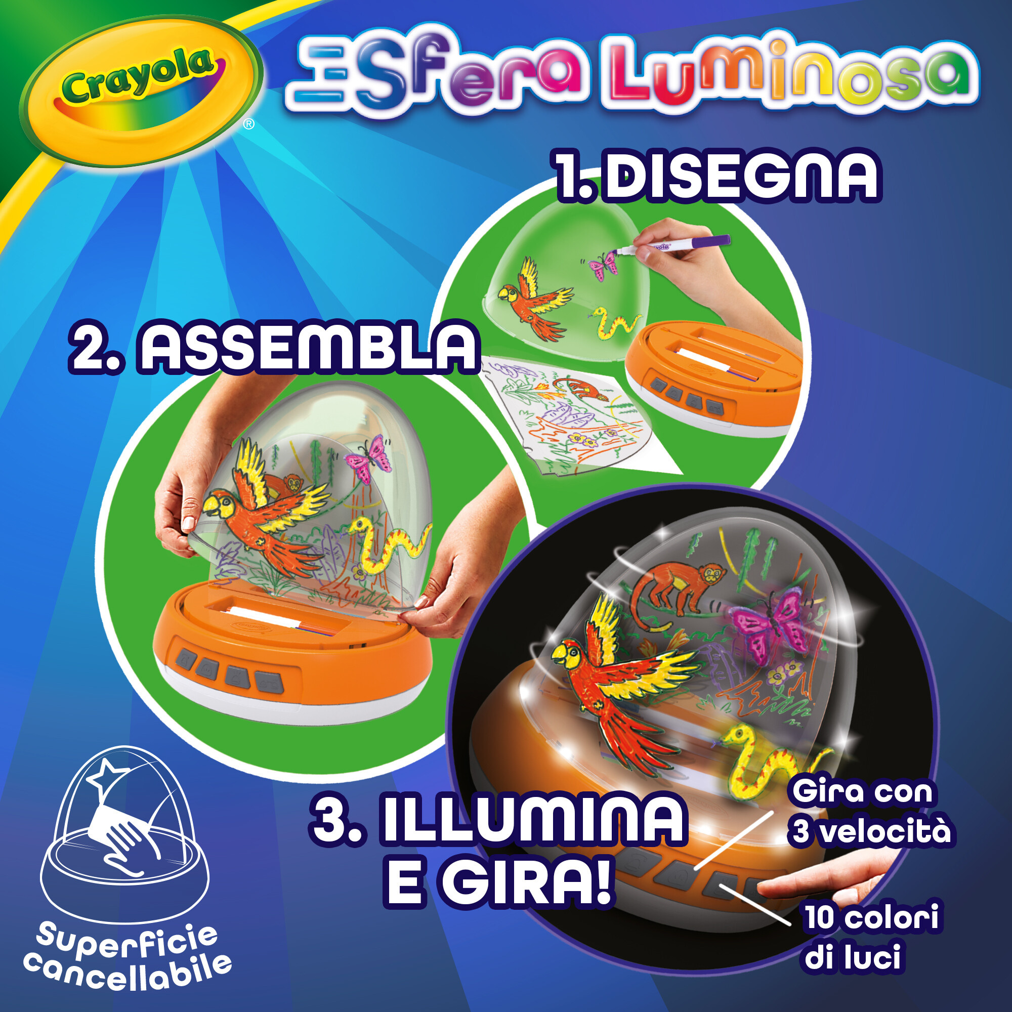 Crayola sfera luminosa - dai vita alle tue creazioni - CRAYOLA