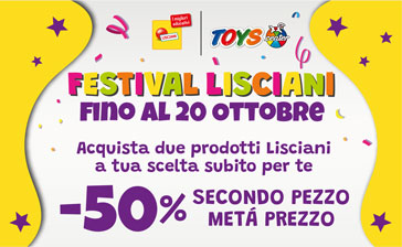 -50% sul secondo pezzo Lisciani!