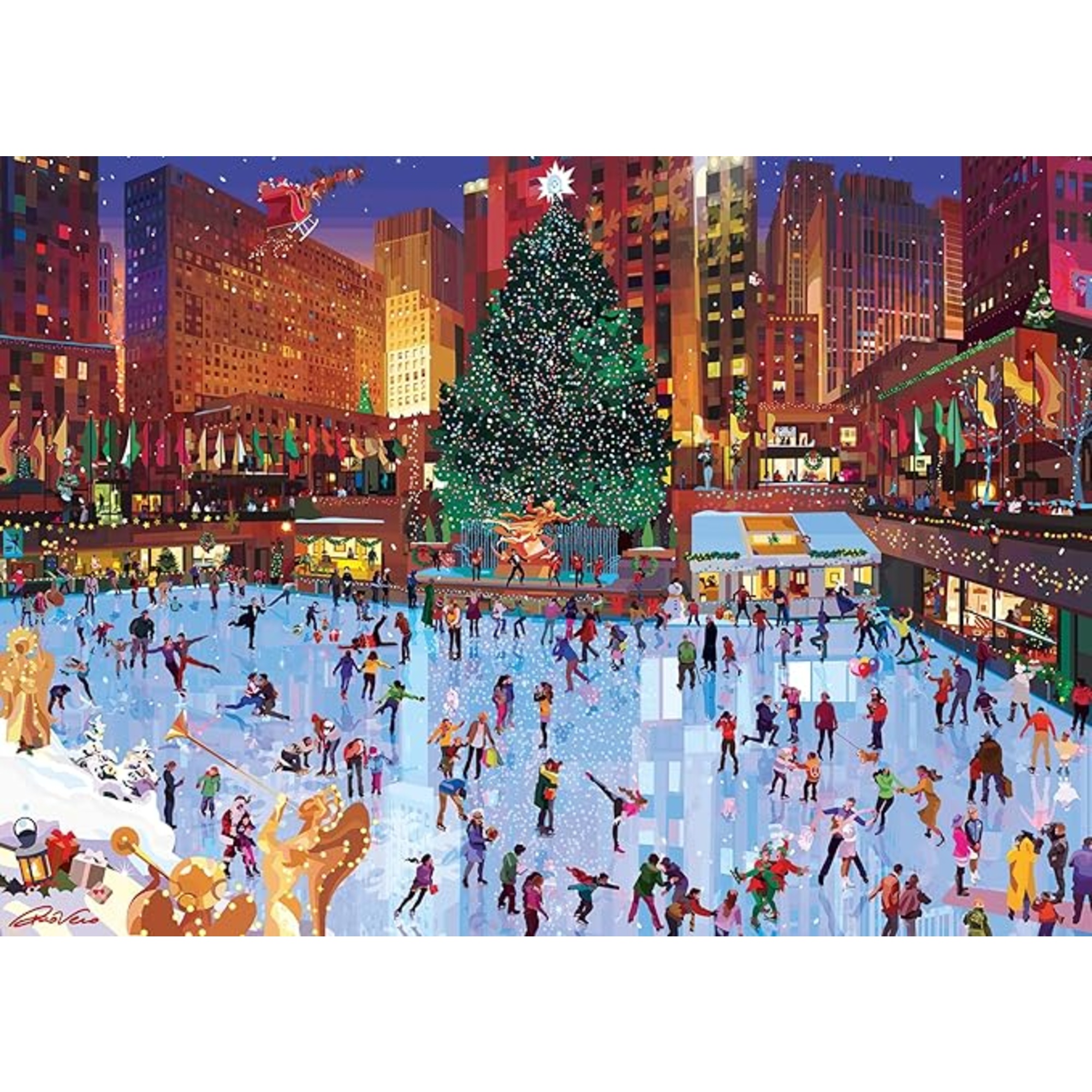 Puzzle 1000 pezzi rockefeller center - puzzle ravensburger per adulti - RAVENSBURGER