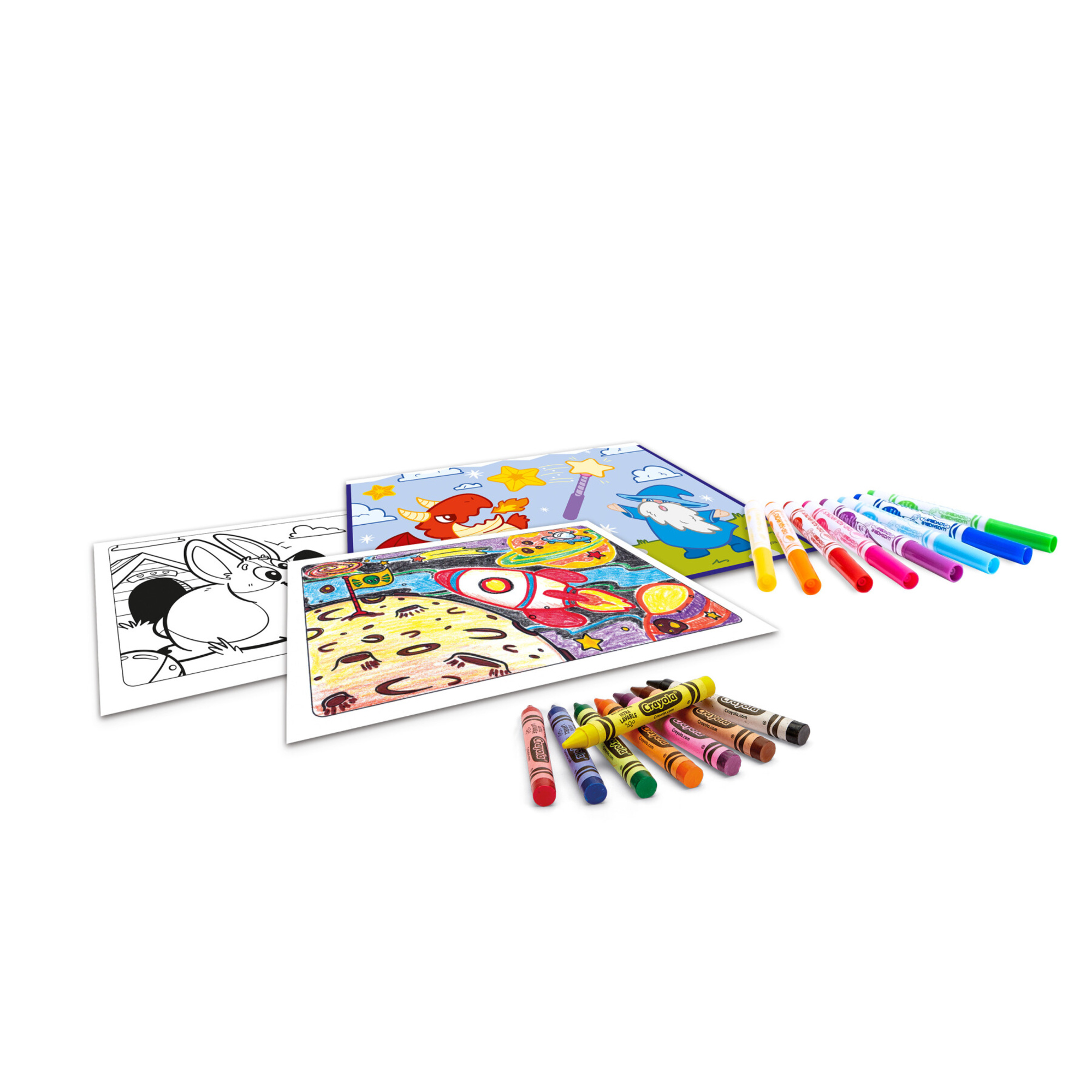 Crayola kit creativo stencil & colouring - impara a disegnare - CRAYOLA