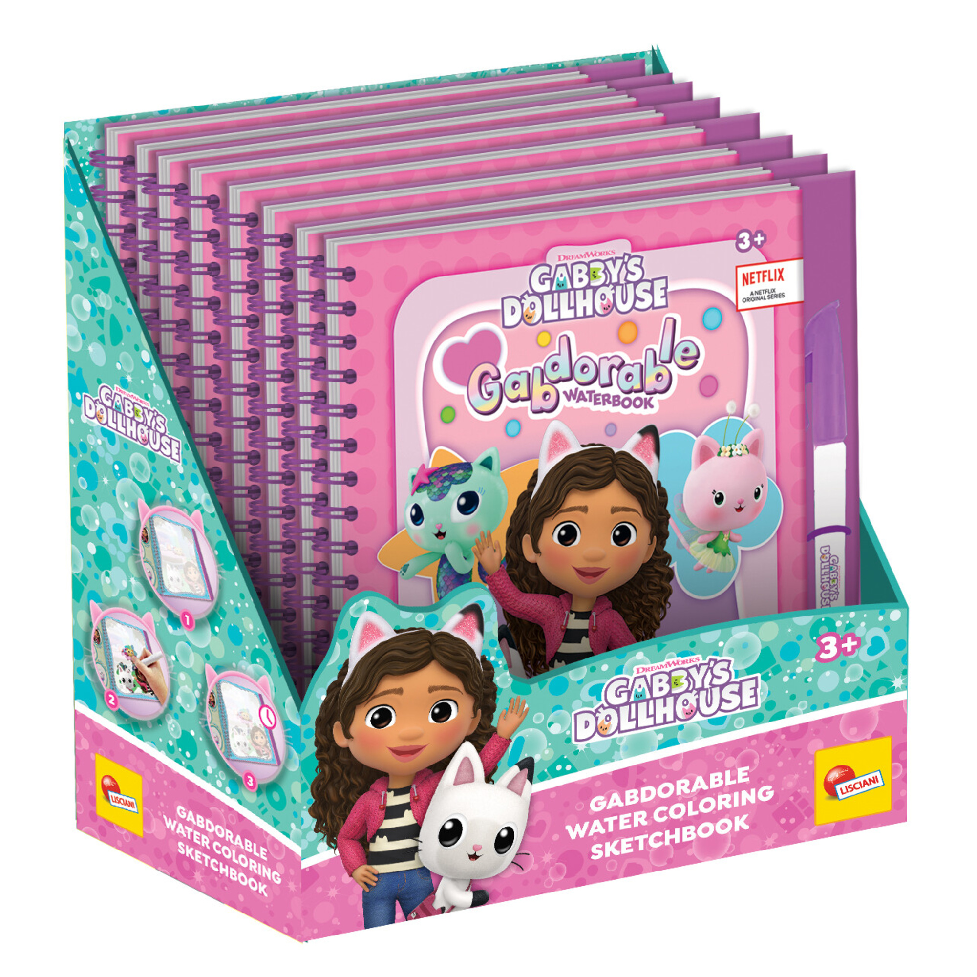 Sketchbook meow-mazing waterbook di gabby  -  gabby's dollhouse - LISCIANI