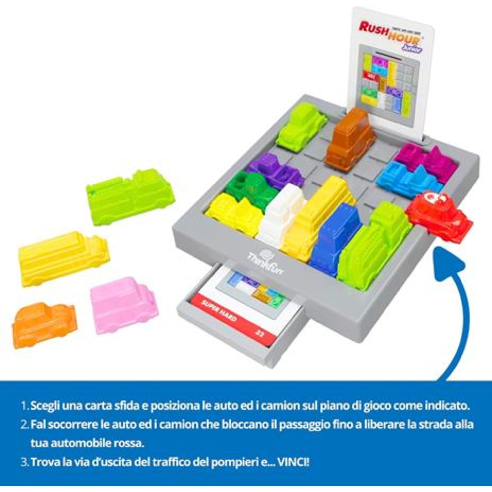 Ravensburger thinkfun rush hour junior - gioco di logica per bambini, 1+ giocatori, 5+ anni - RAVENSBURGER