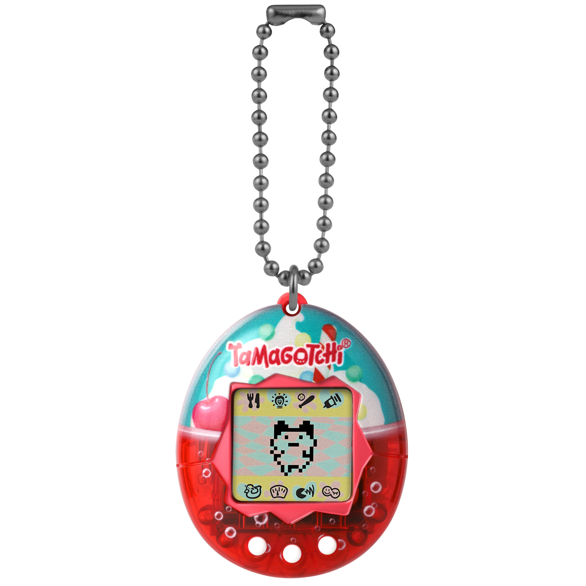 Tamagotchi originale versione ice arancio, versione italiana, modello classico degli anni '90, mini-gioco incluso, adatto per bambini da 8 anni in su - TAMAGOTCHI