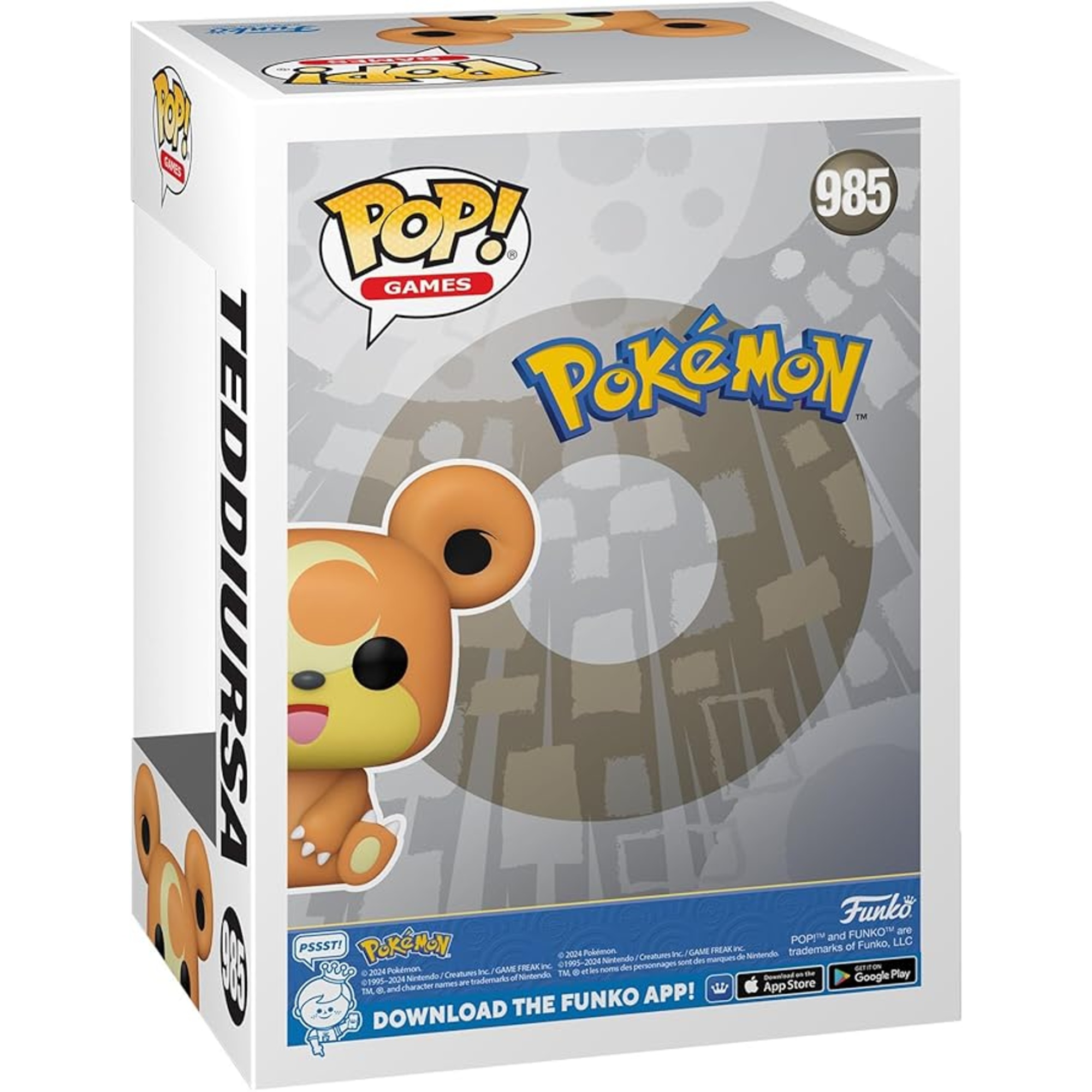 Funko pop - pokemon - teddiursa - 985 - POKEMON