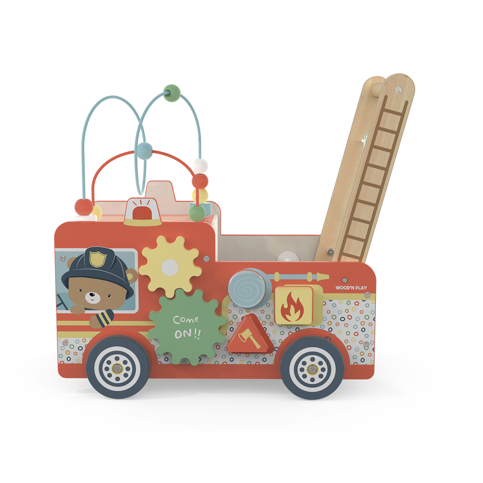 Primi passi camion dei pompieri in legno - wood "n" play - WOOD N'PLAY