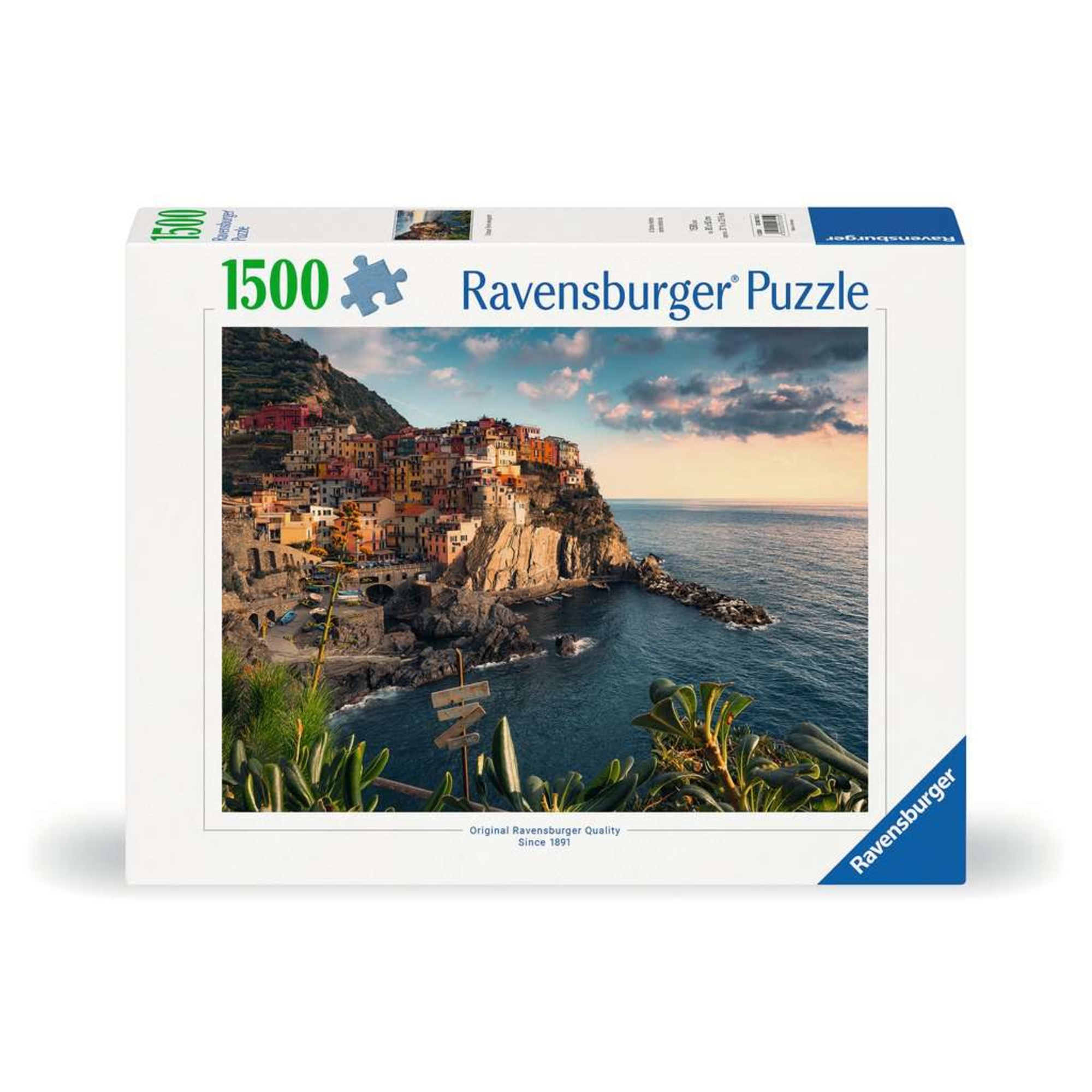 Puzzle ravensburger 1500 pezzi vista delle cinque terre – puzzle per adulti - RAVENSBURGER