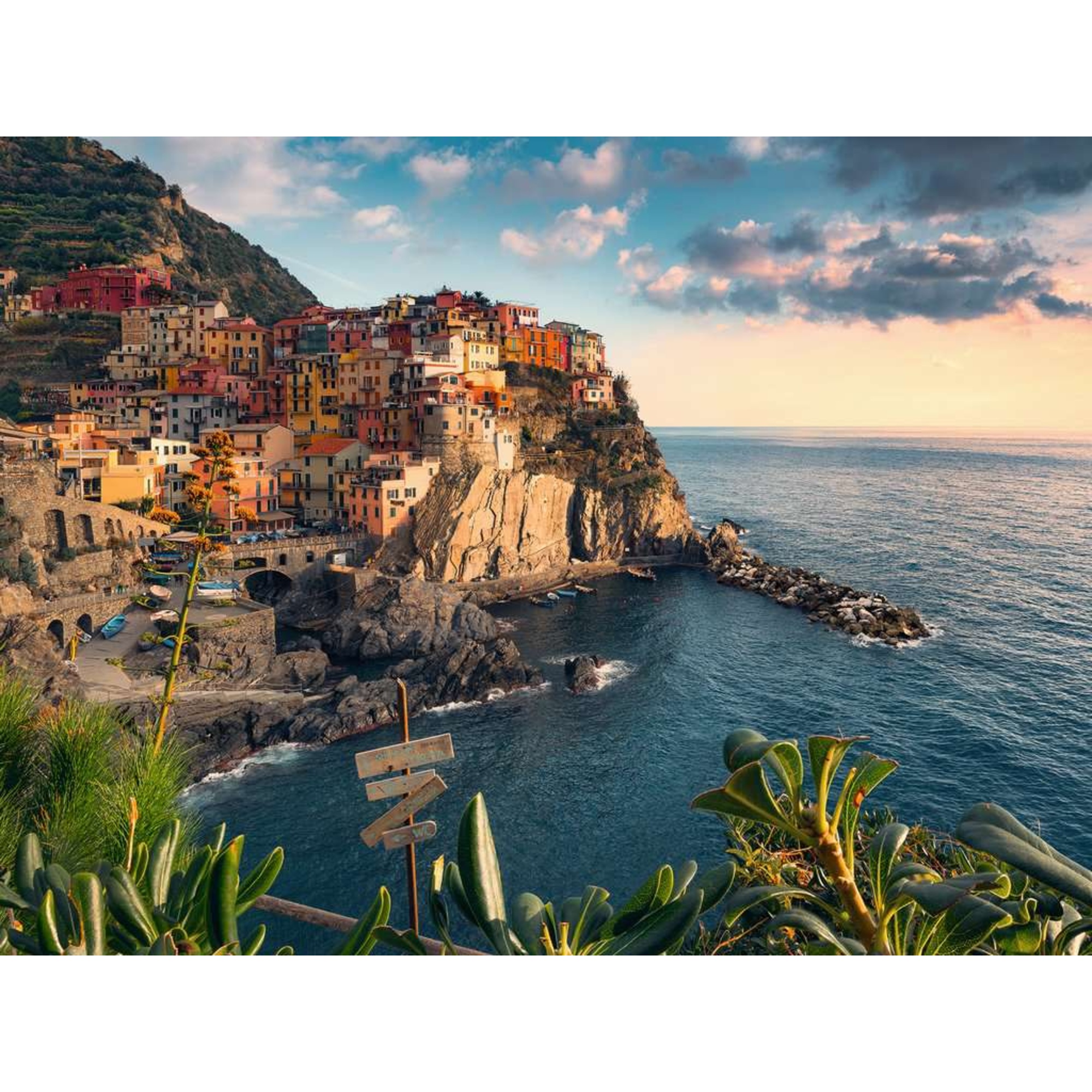 Puzzle ravensburger 1500 pezzi vista delle cinque terre – puzzle per adulti - RAVENSBURGER