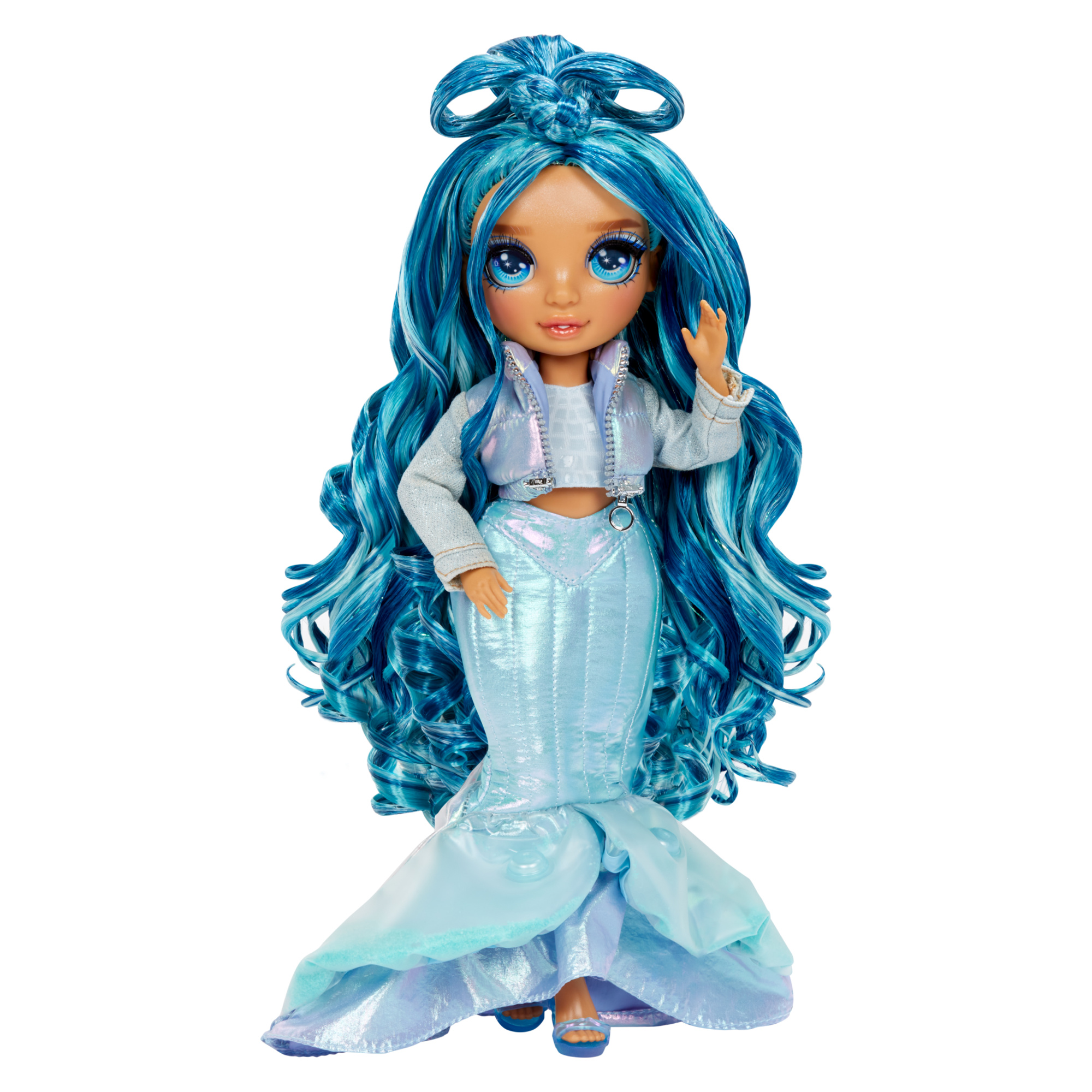 Rainbow high winter wonderland skyler - bambola moda 28cm con neve magica nei vestiti, gonfiabile con acqua e kit pupazzo di neve - Rainbow High