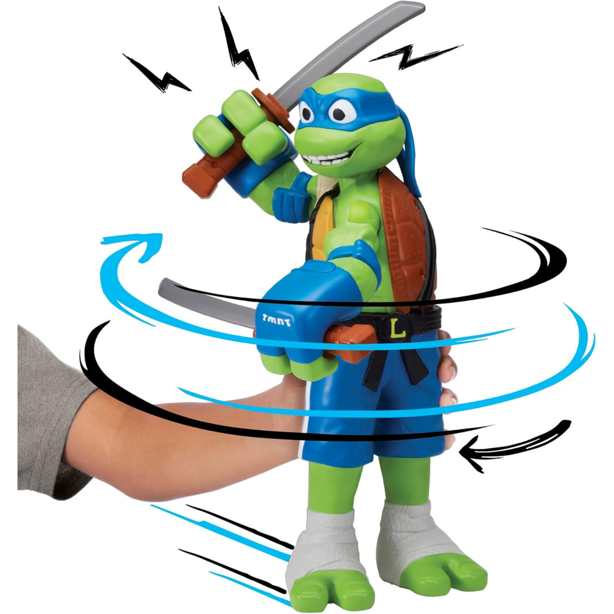 Tartarughe ninja leonardo 30 cm – funzione rolling punch e arma inclusa - GIOCHI PREZIOSI