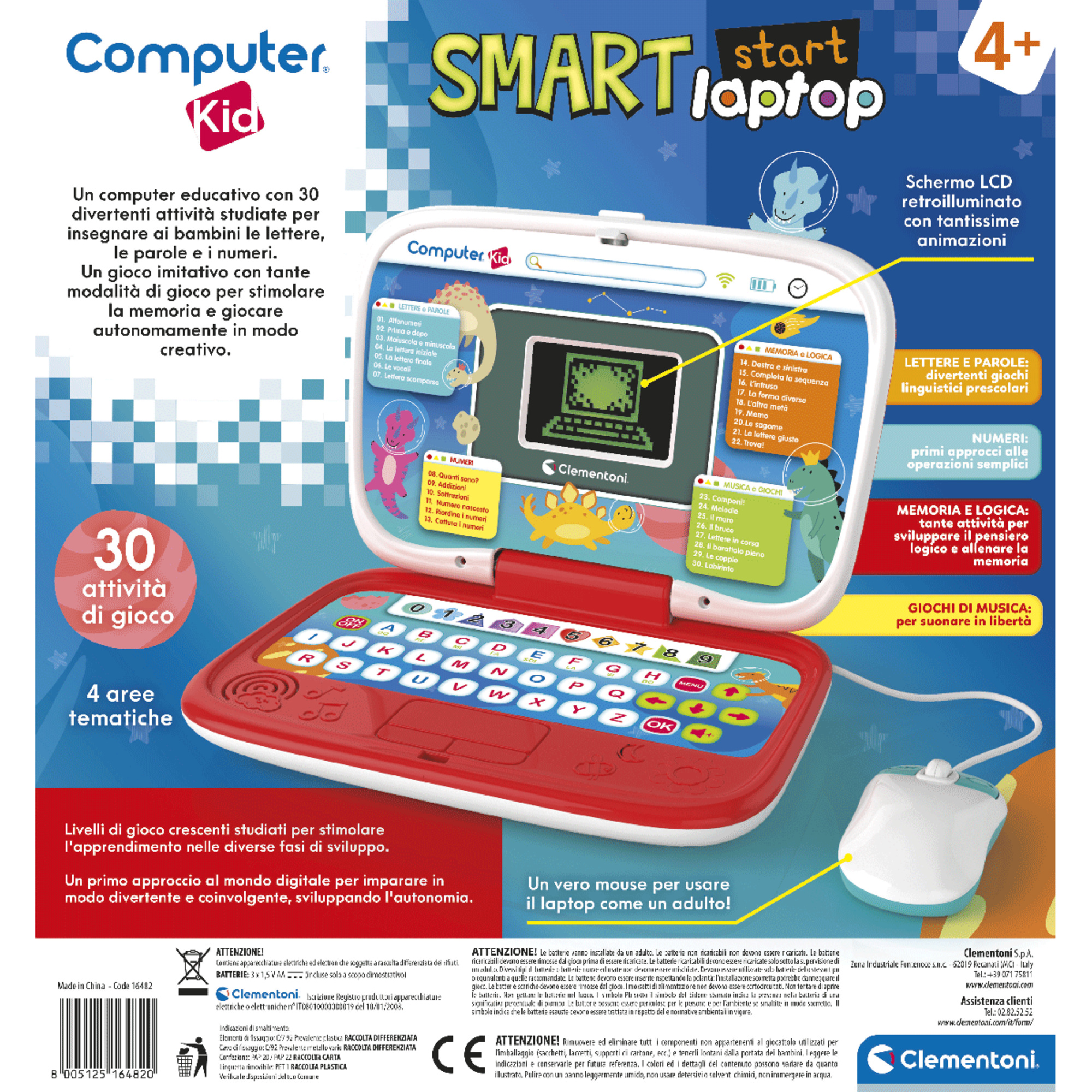 Computer kid - smart start laptop - clementoni - CLEMENTONI