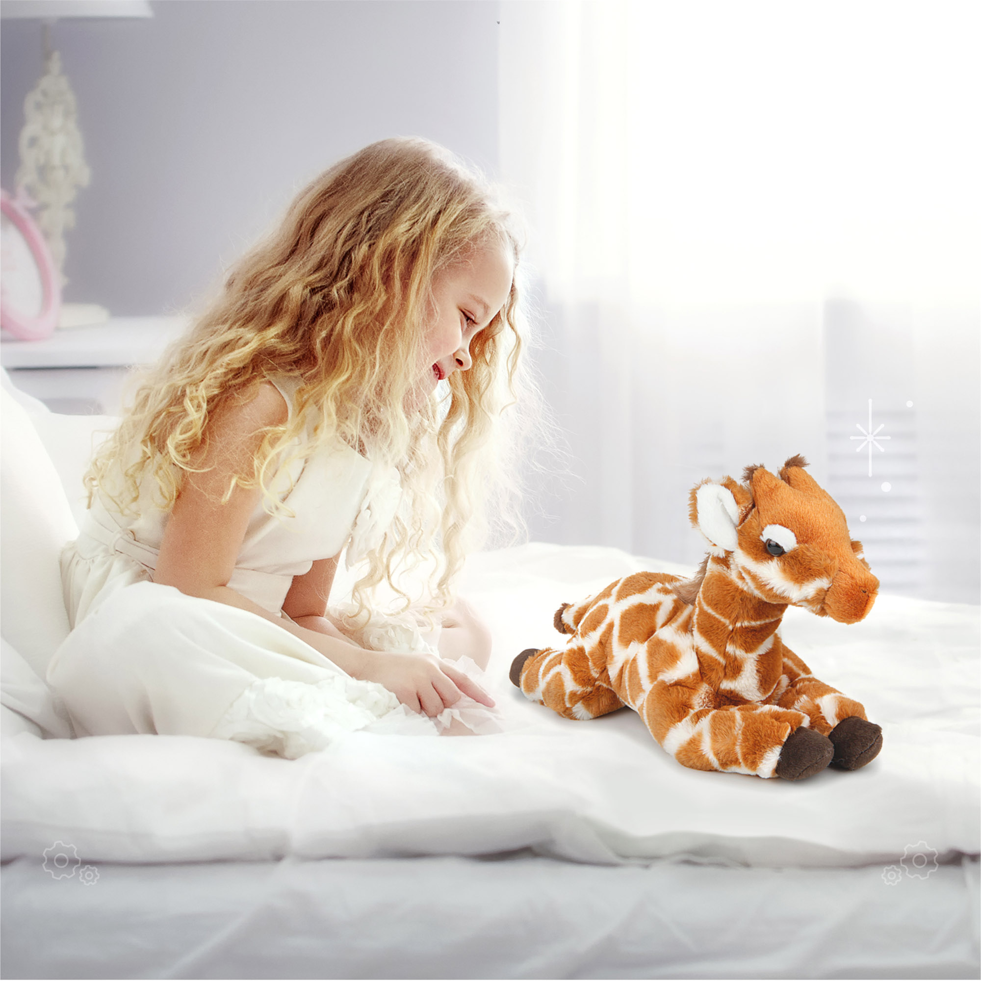 Peluche giraffa dal design tenero per bambini, 38 cm - FAO Schwarz