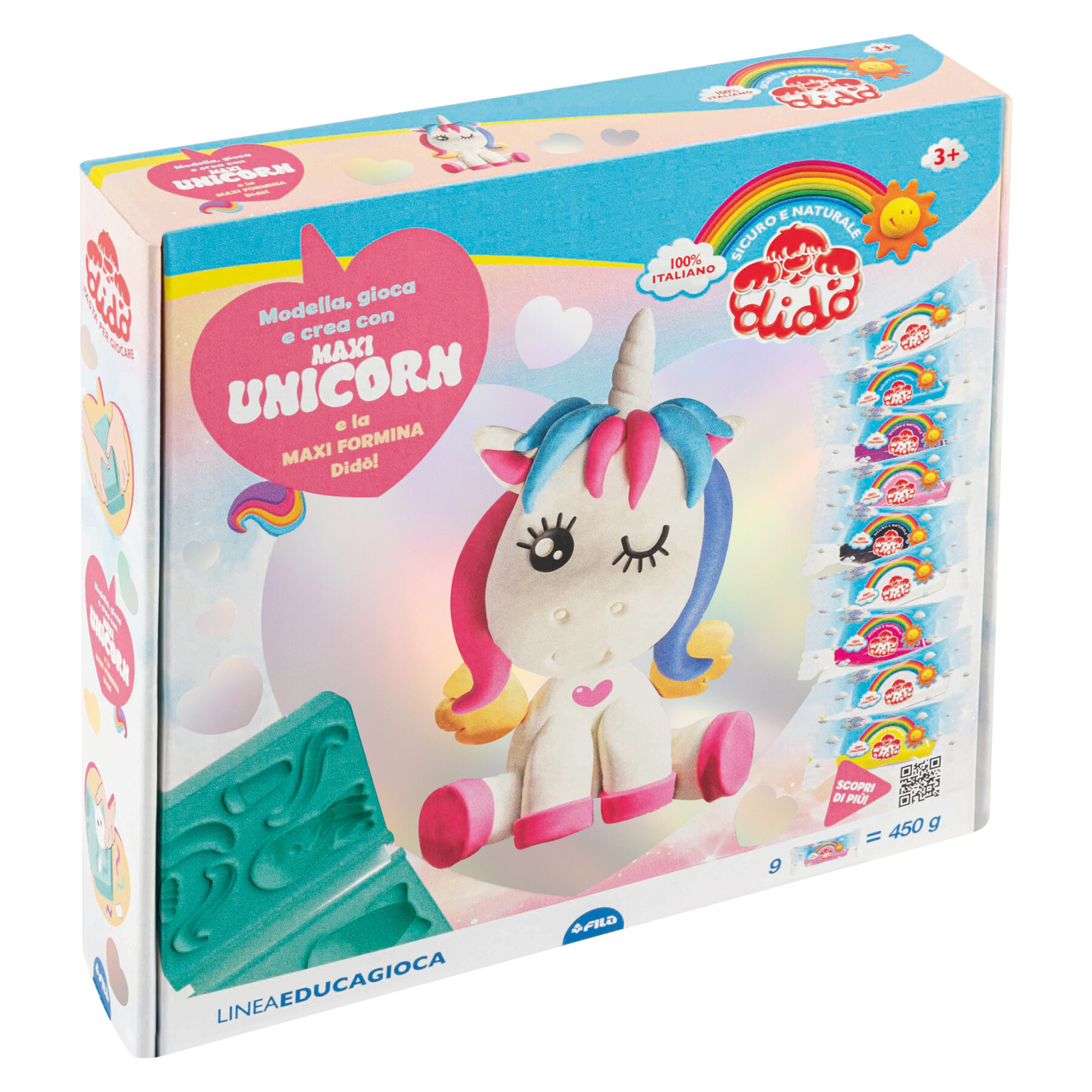 Didò maxi unicorn - confezione gioco con scatola olografica - GIOTTO