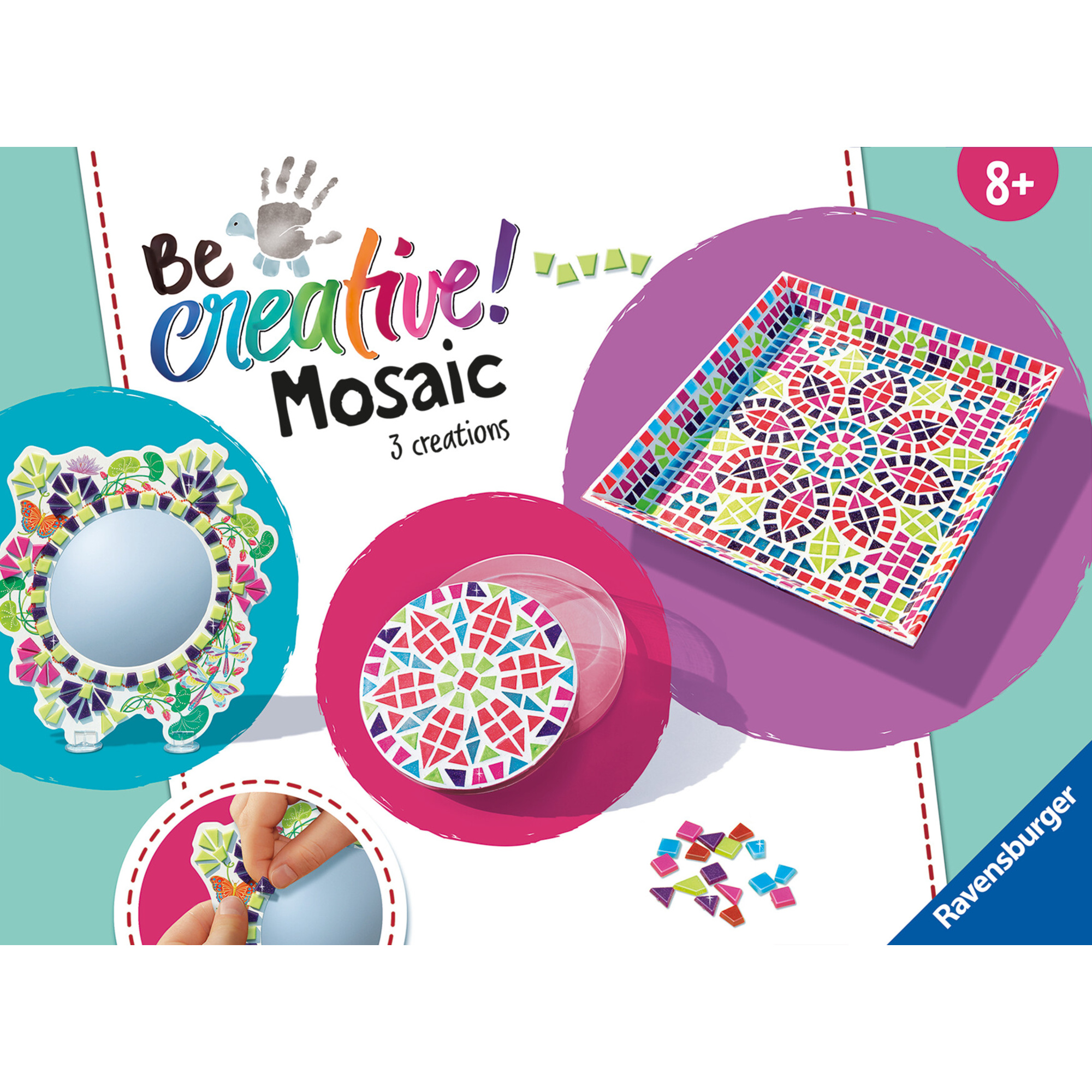 Be creative maxi: mosaic, gioco creativo per bricolage e fai-da-te, lavori creativi, mosaico, per ba - ravensburger - RAVENSBURGER