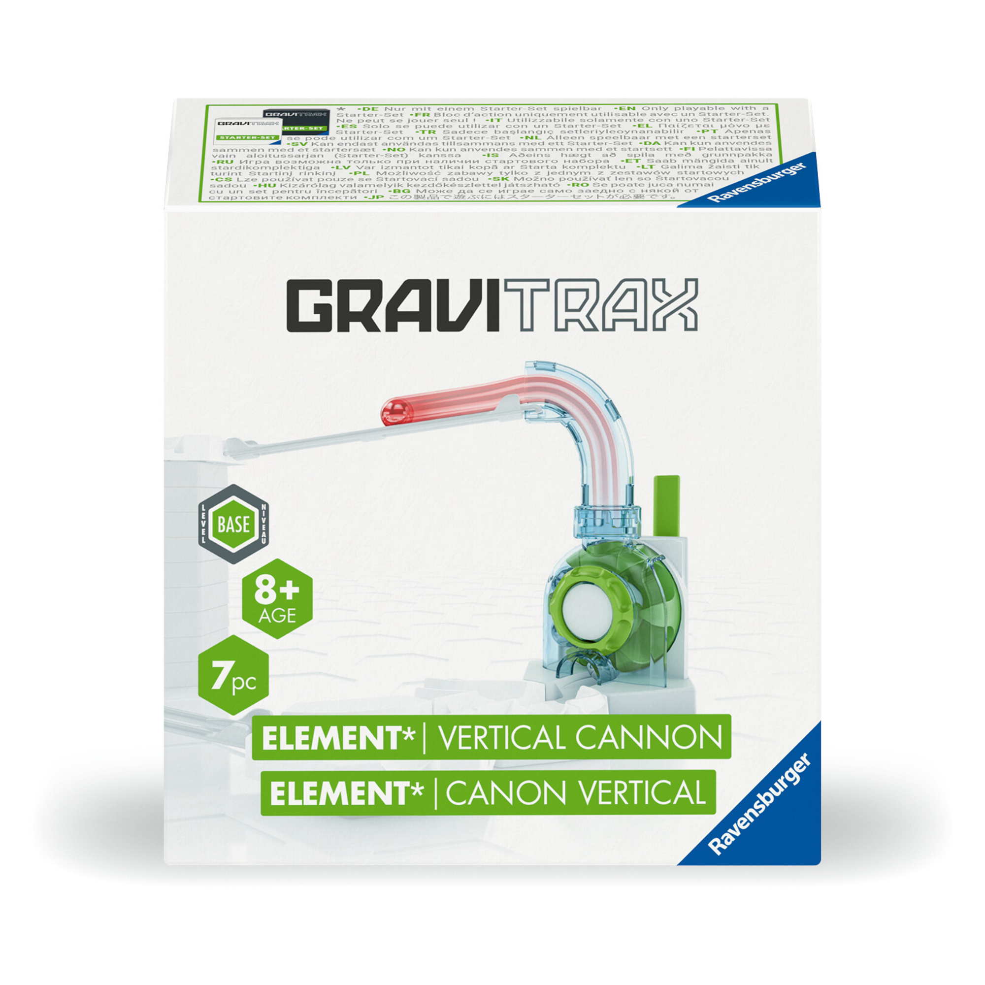 Gravitrax vertical cannon, accessorio, pista di biglie, gioco interattivo ed educativo stem, per bam - ravensburger - GRAVITRAX