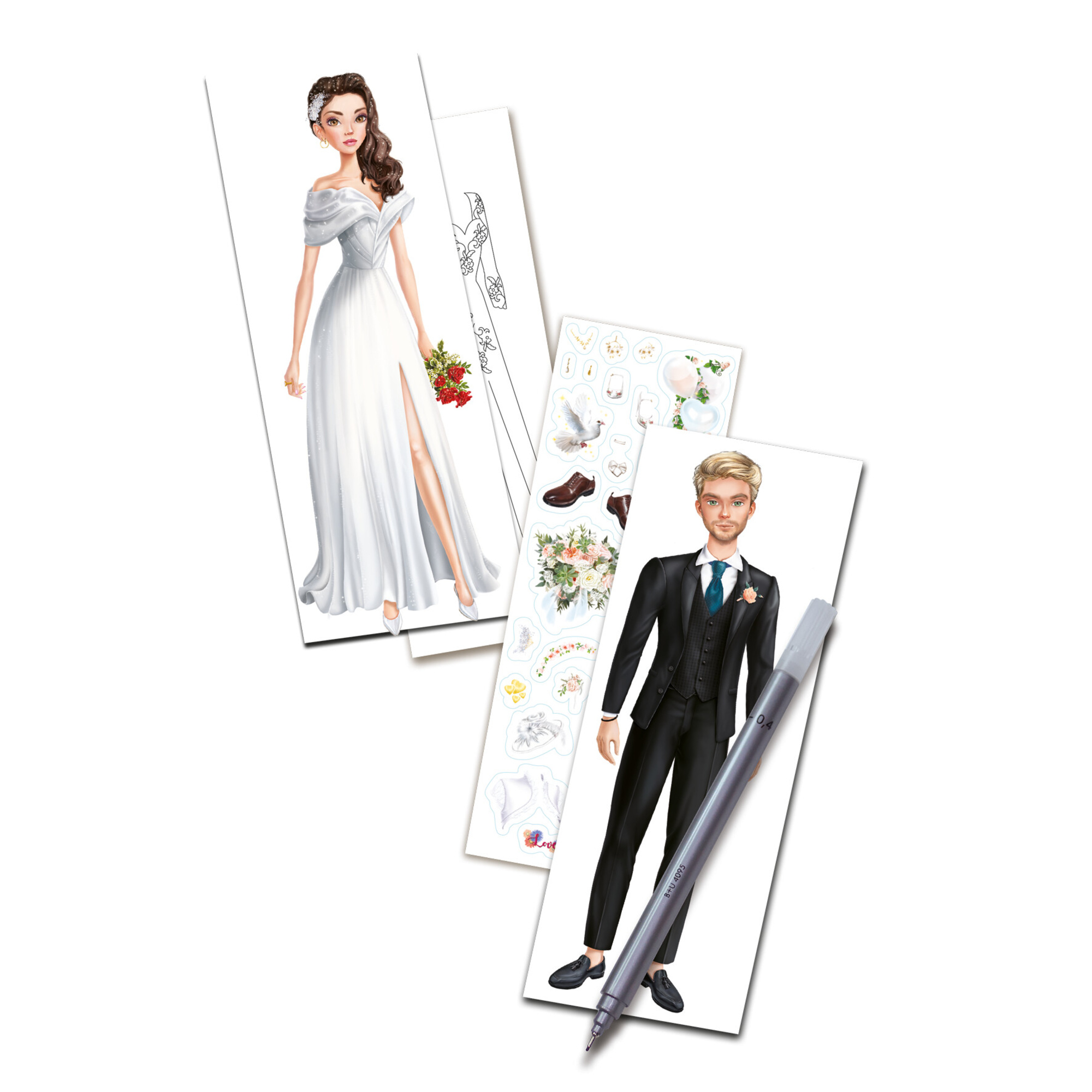 Fashion designer mini (style book) - abiti da sposa, gioco creativo per disegnare, bambini 6+ anni - ravensburger - RAVENSBURGER