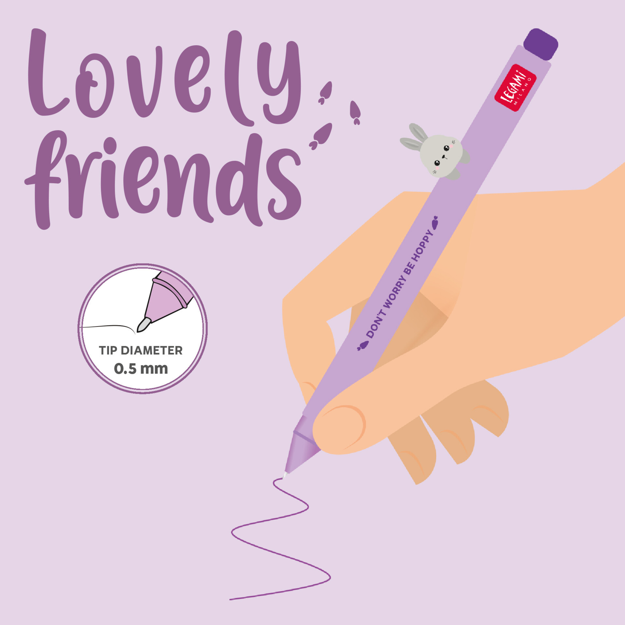 Penna gel - lovely friends - extraordinary stationery - LEGAMI