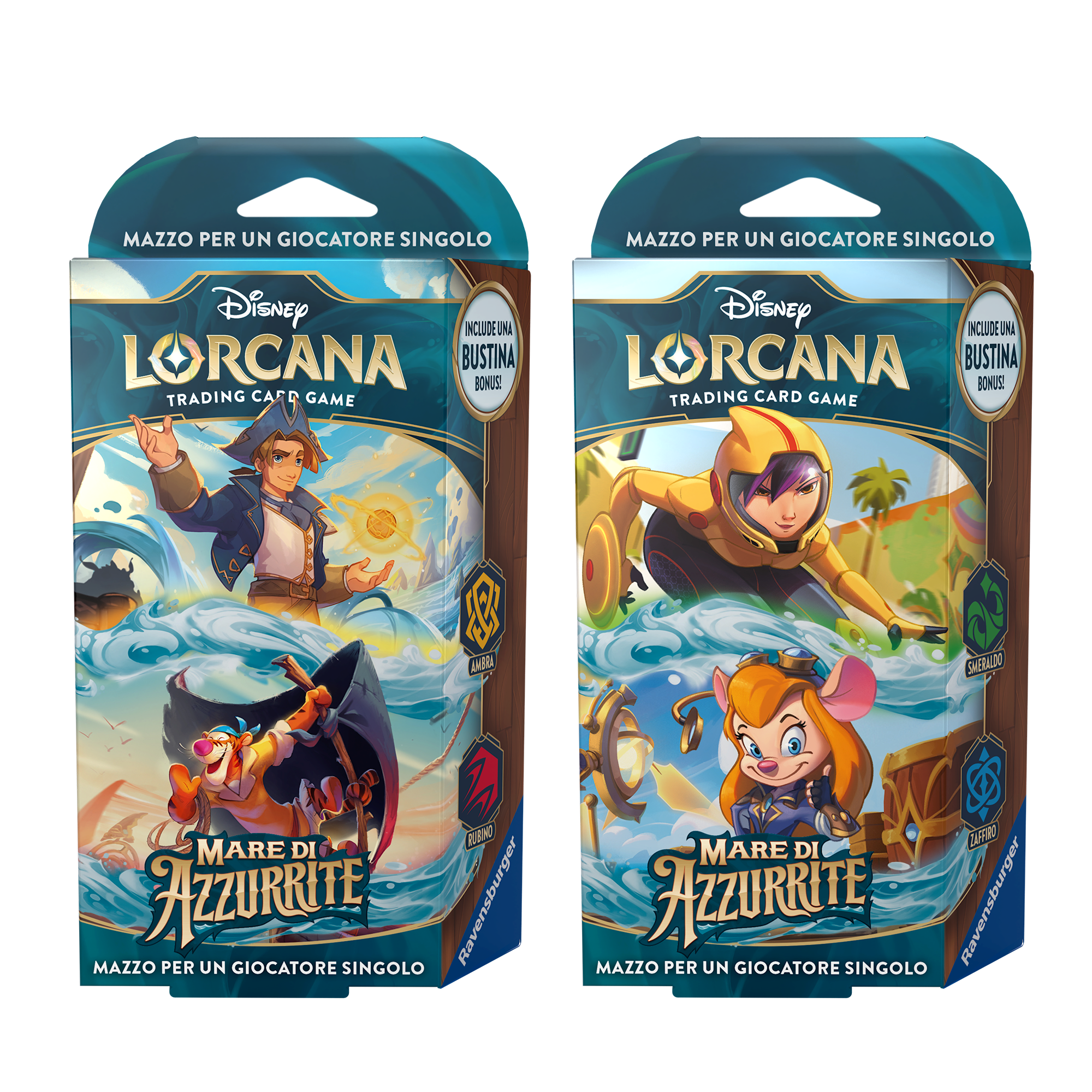 Disney lorcana – mare di azzurrite – mazzo base ambra e rubino – 8+ anni - Lorcana