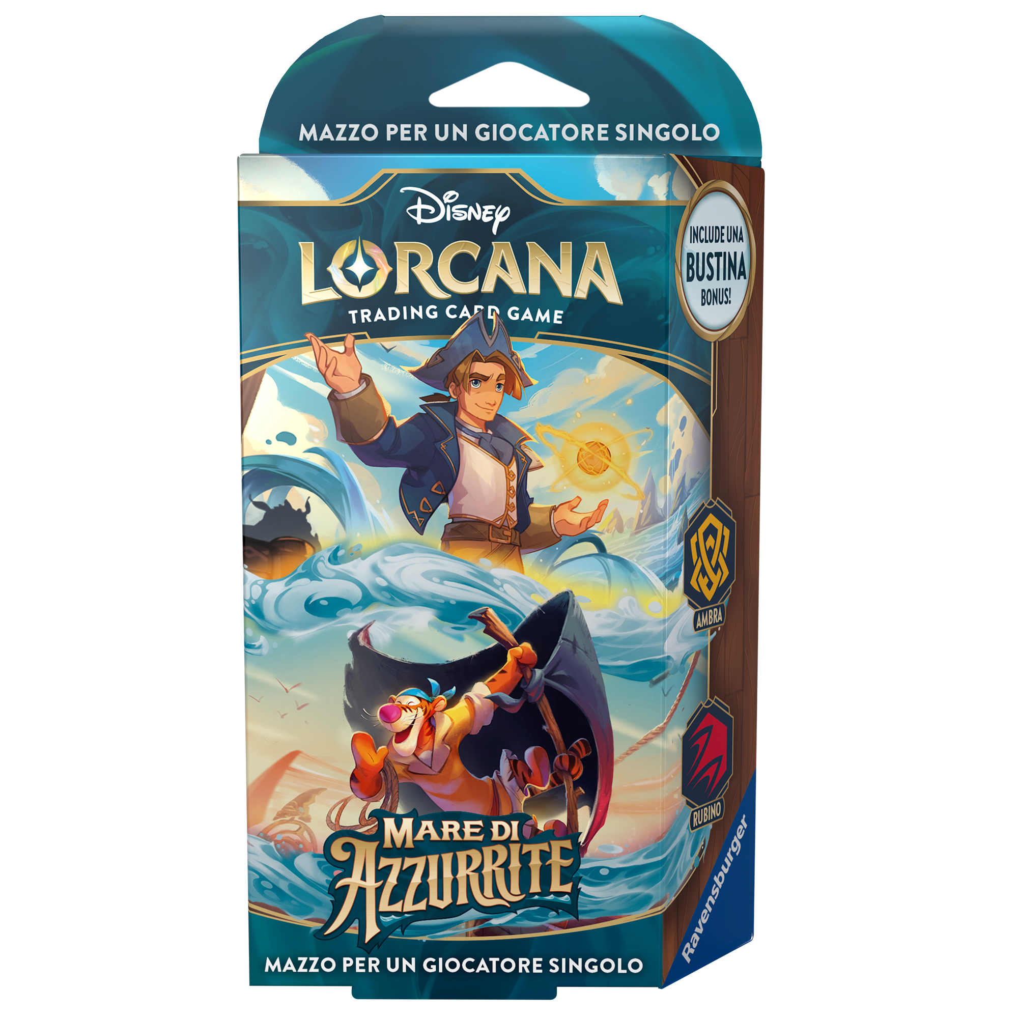 Disney lorcana – mare di azzurrite – mazzo base ambra e rubino – 8+ anni - Lorcana