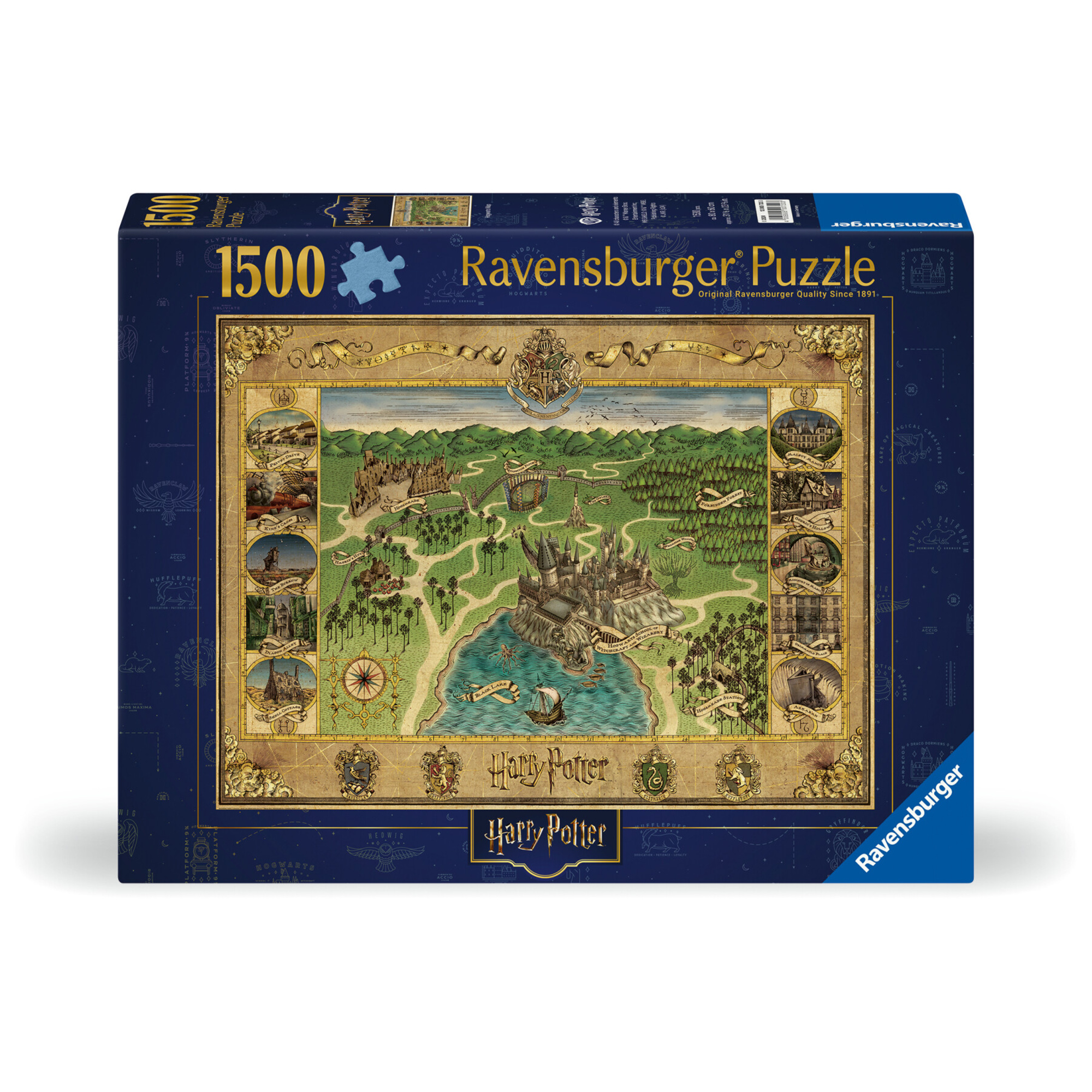 Puzzle mappa di hogwarts, 1500 pezzi, puzzle adulti - ravensburger - Harry Potter