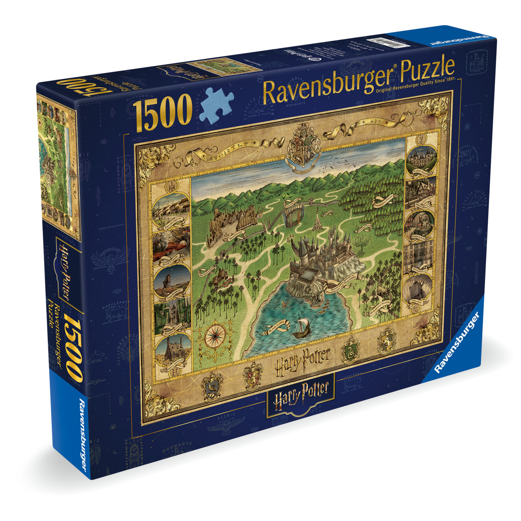 Puzzle mappa di hogwarts, 1500 pezzi, puzzle adulti - ravensburger - Harry Potter