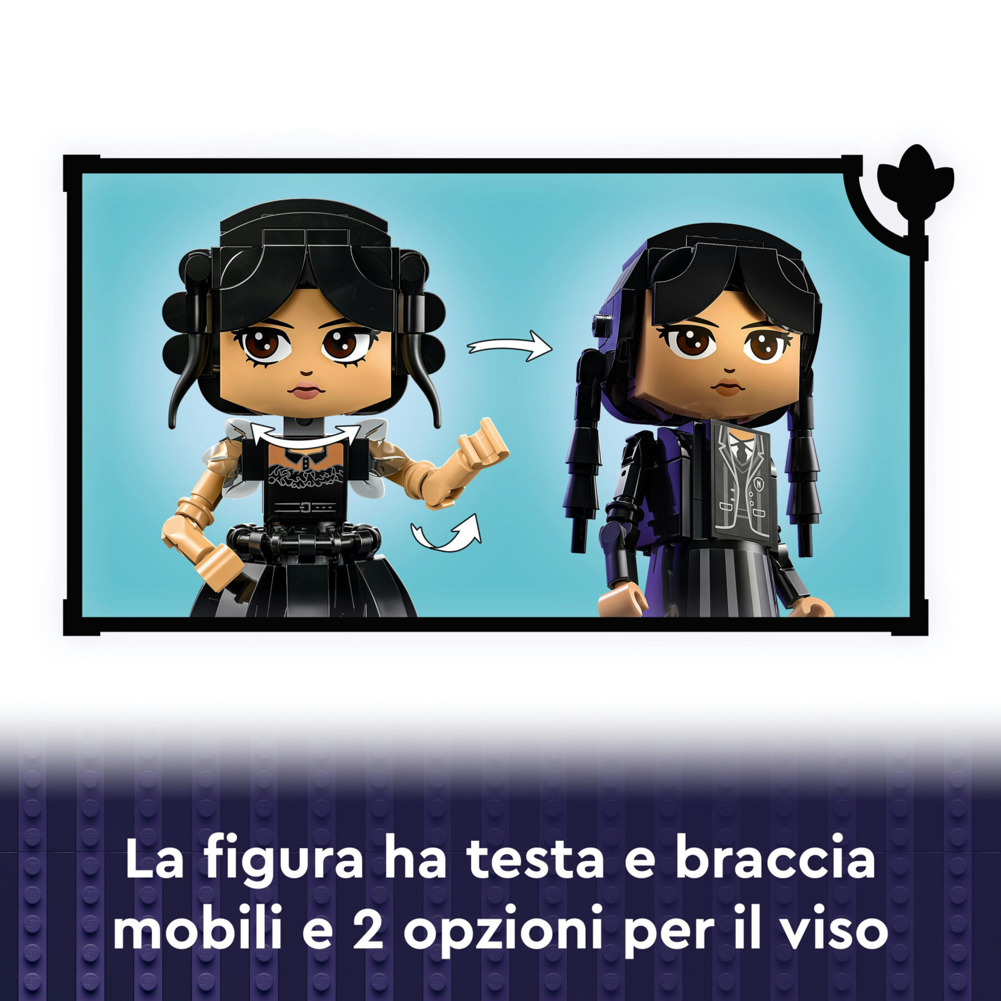 Lego wednesday 76781 il dormitorio di mercoledì ed enid, casa giocattolo con 4 mini bamboline, giochi per bambini 10+ anni - MERCOLEDI, Lego