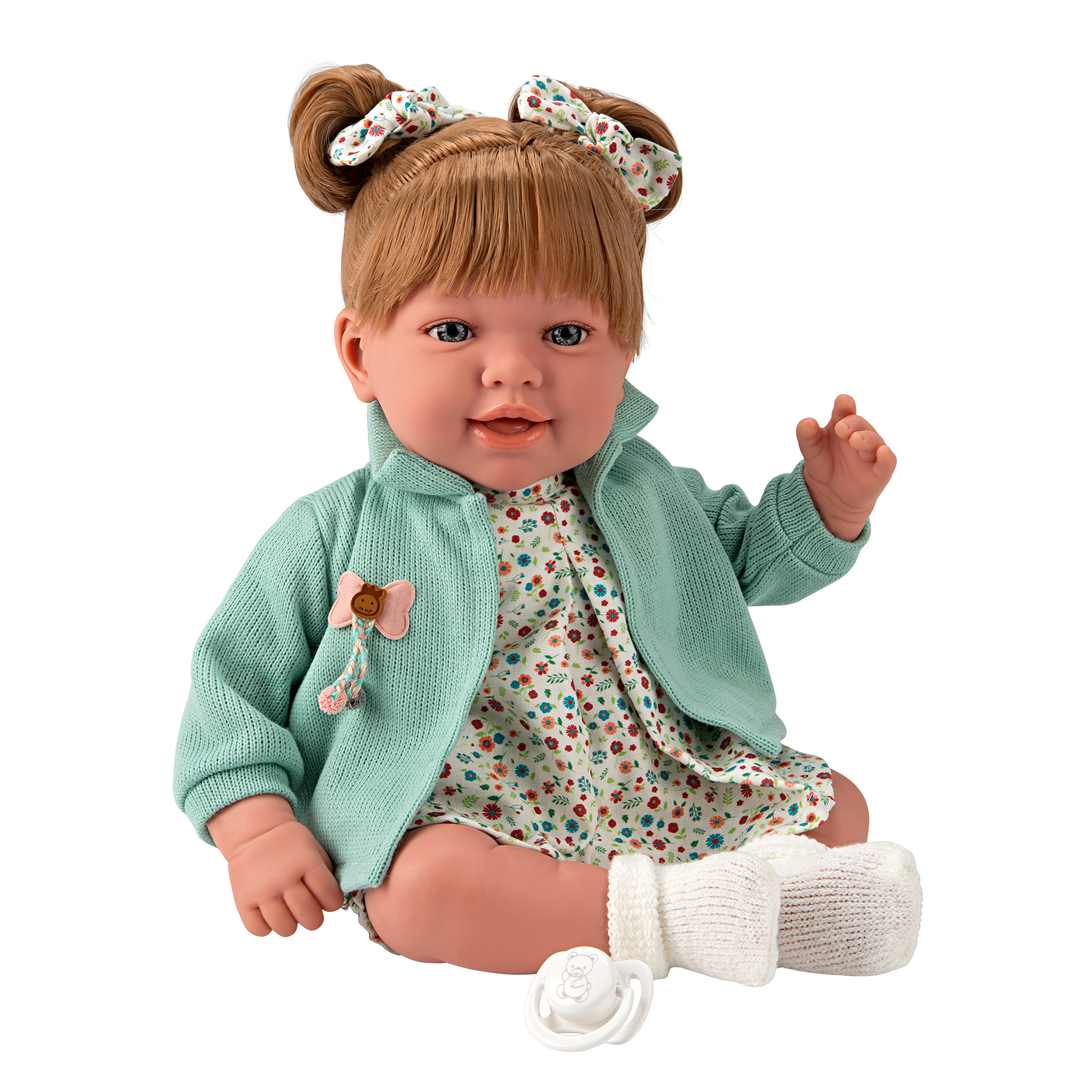 Bambola isabel - menta - 45 cm - LOVE BEBE', LOVE BEBE' PREMIUM