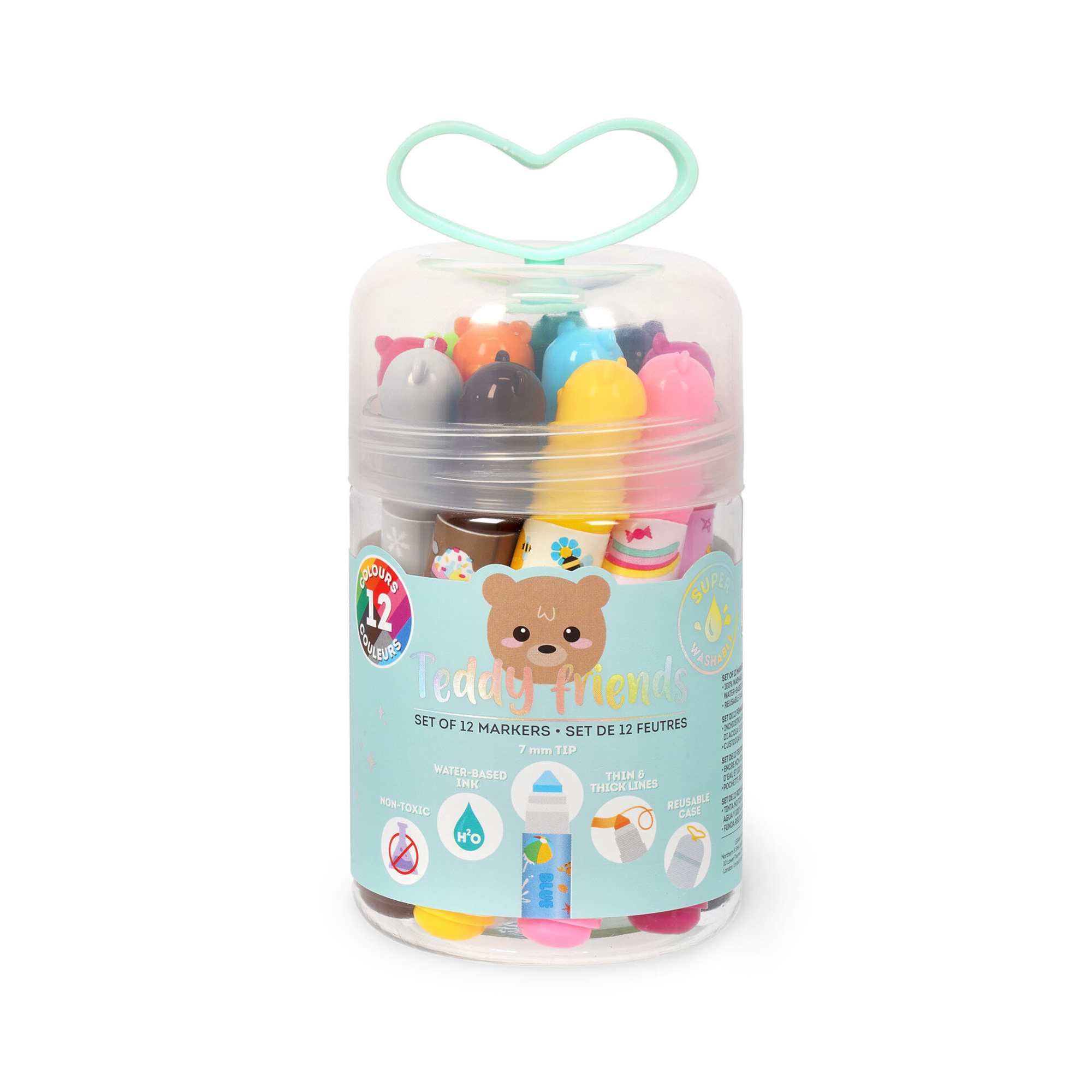 Set di 12 pennarelli - teddy friends - extraordinary stationery - LEGAMI