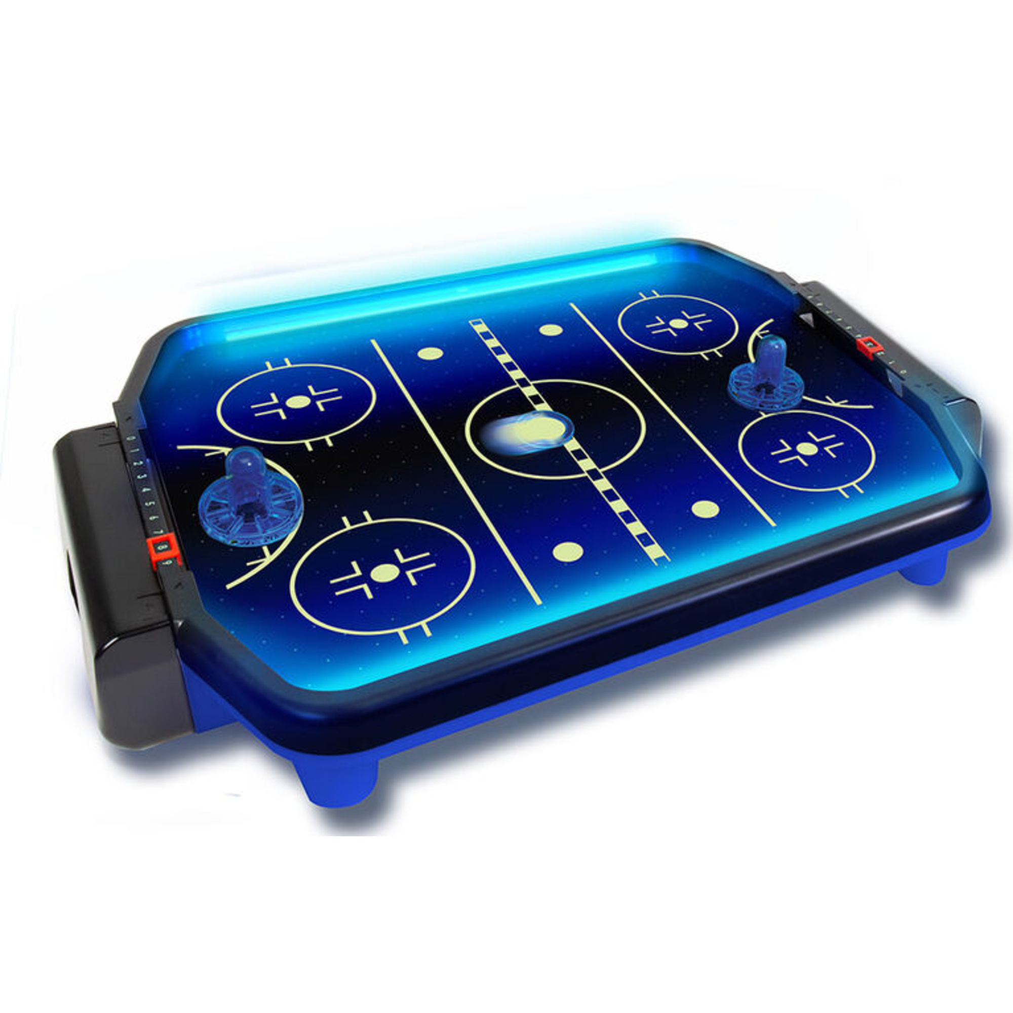 Electronic arcade air hockey con effetti neon – divertimento da sala giochi per 2 giocatori - NO BRAND