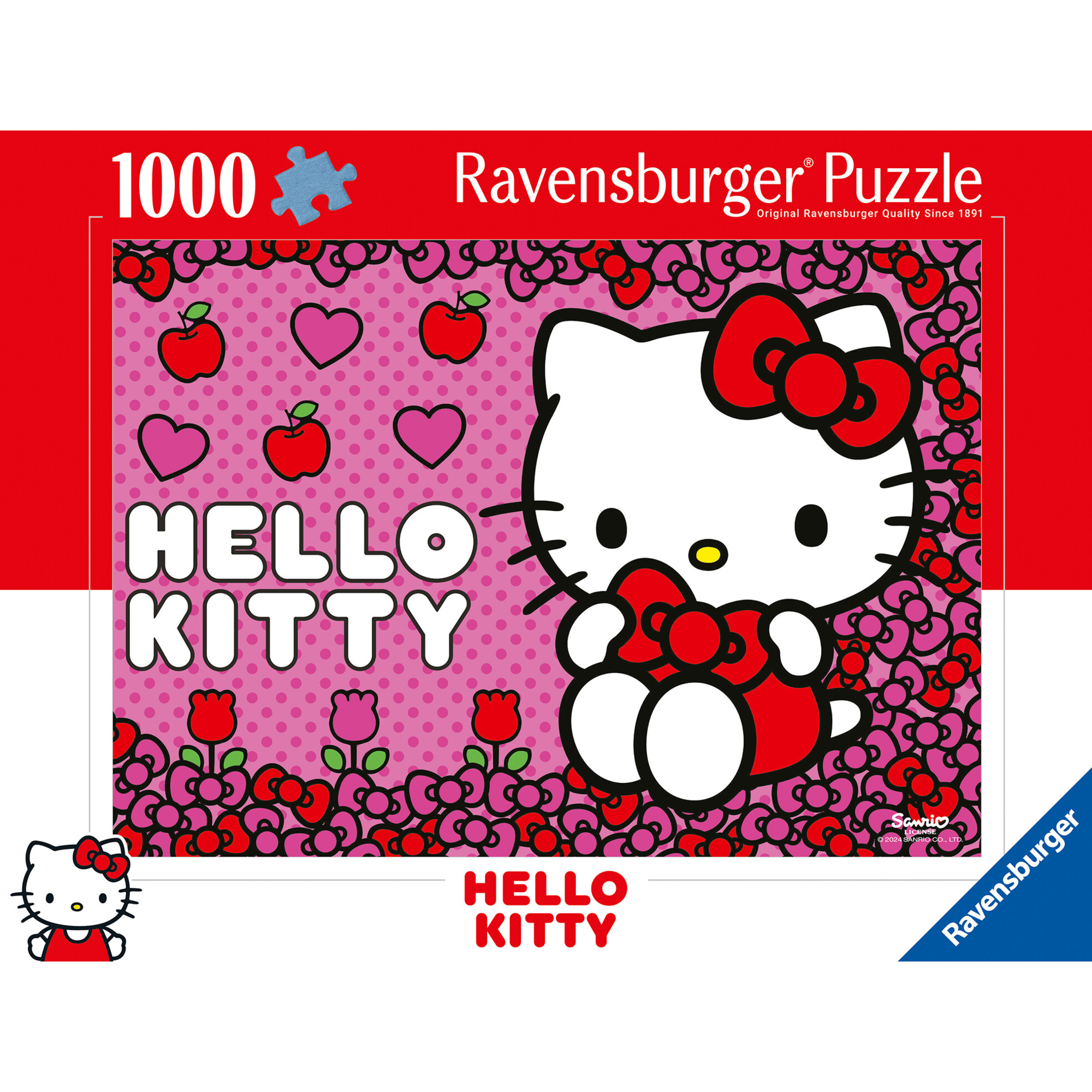 Puzzle hello kitty, 1000 pezzi, puzzle adulti - ravensburger - Hello Kitty