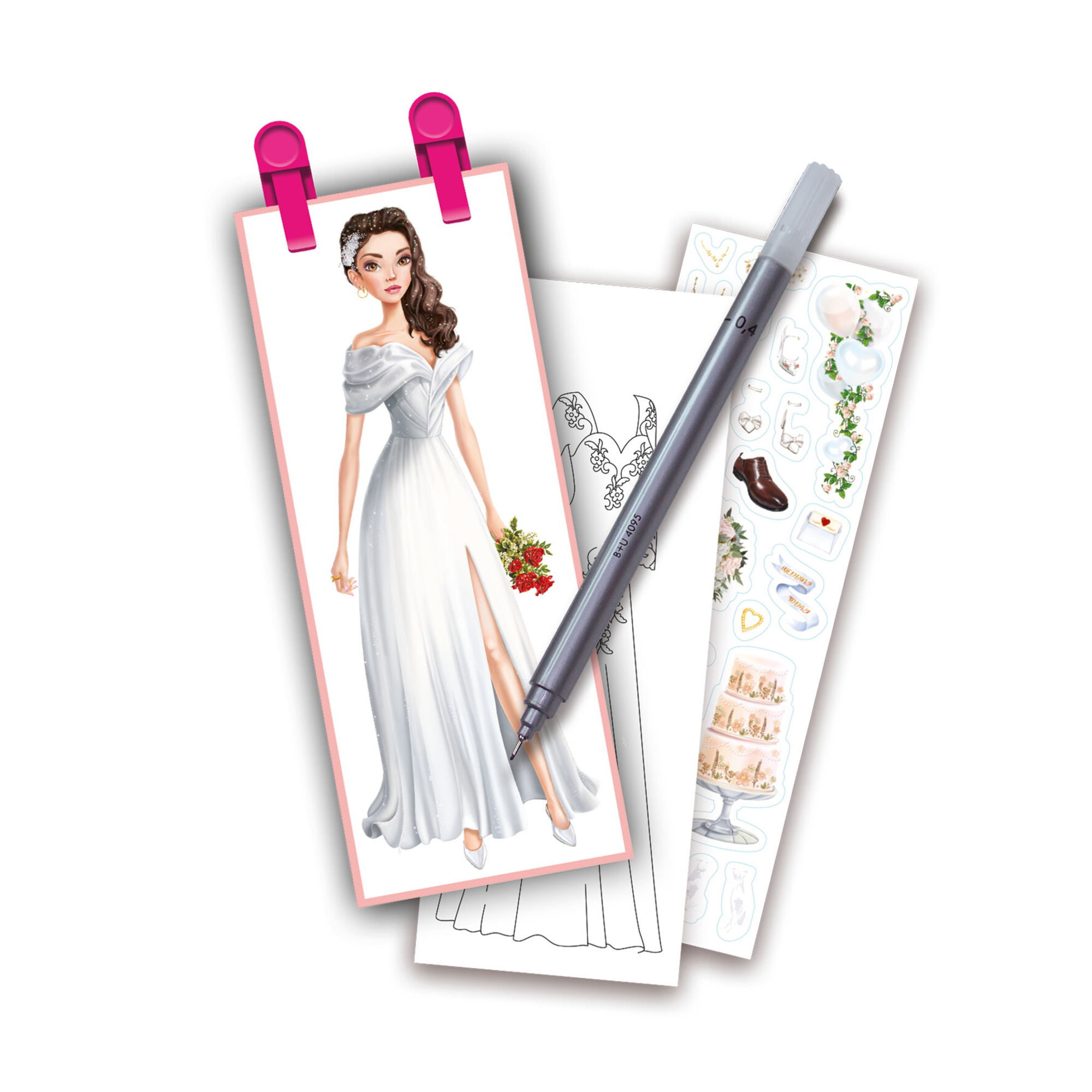 Fashion designer mini (style book) - abiti da sposa, gioco creativo per disegnare, bambini 6+ anni - ravensburger - RAVENSBURGER