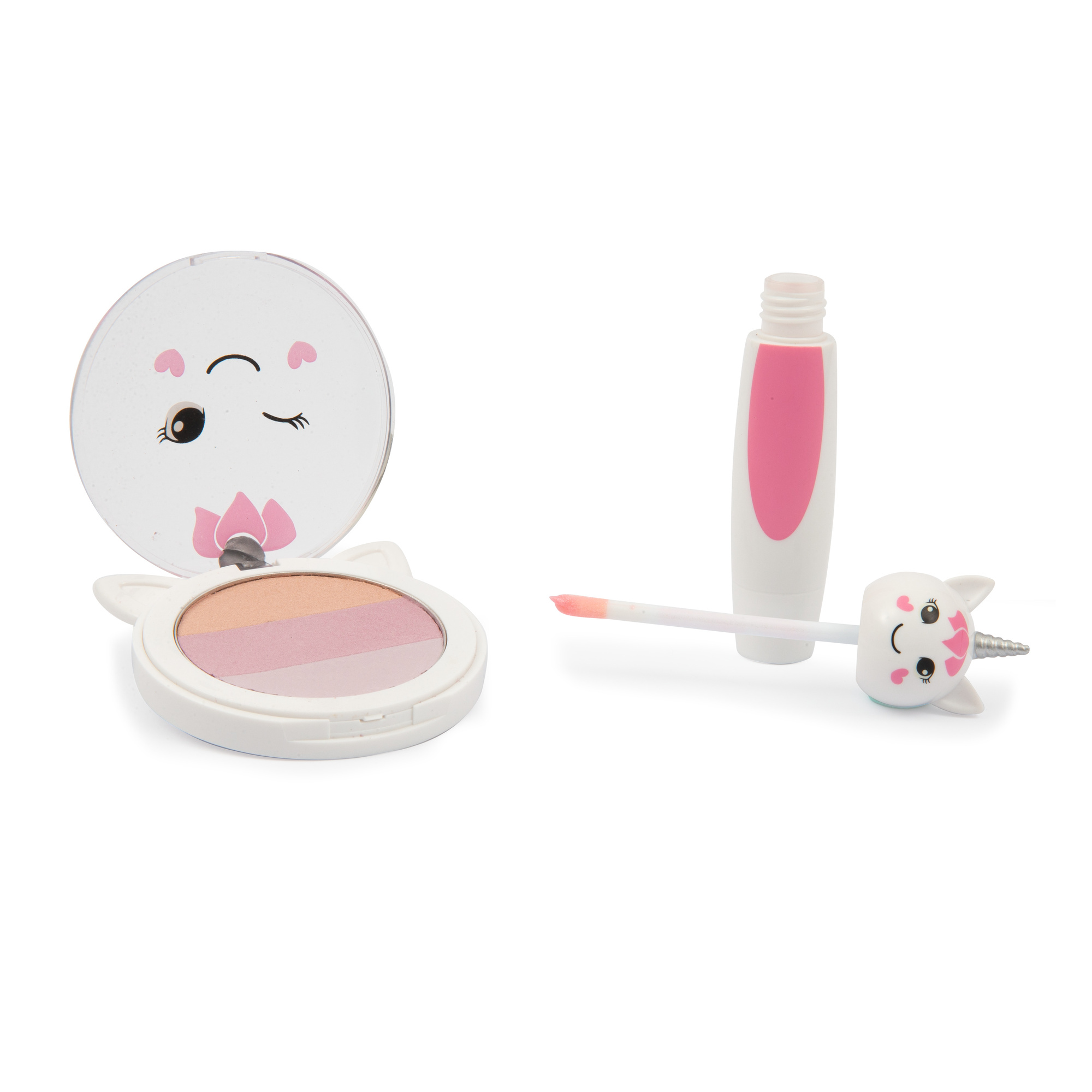 Very bella unicorn set: ombretto e lip gloss fragranza fragola per make-up brillante - VERY BELLA